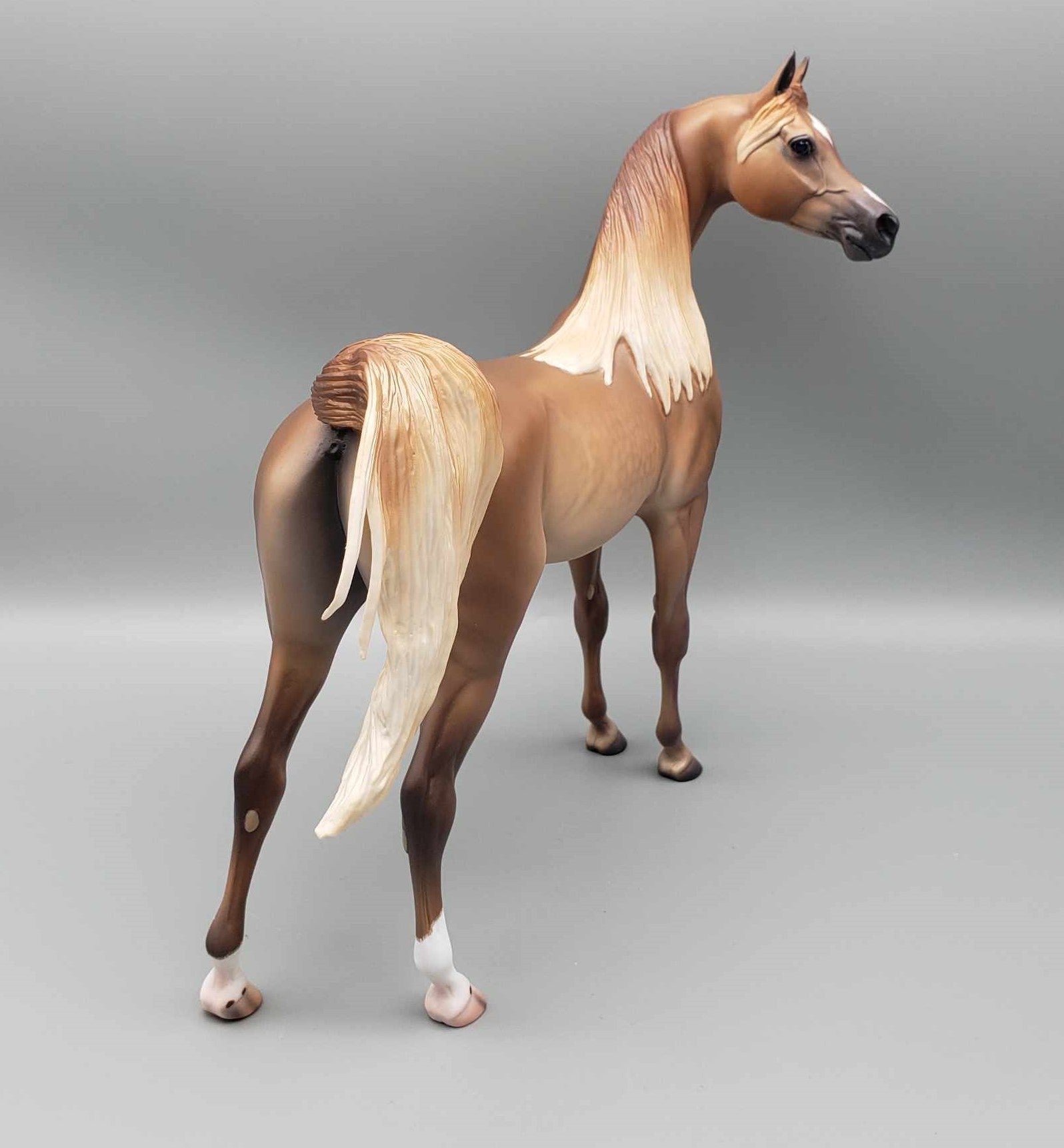 Liberator OOAK Dappled Rose Grey Arabian Stallion By Caroline Boydston Best Offer 11/20/23