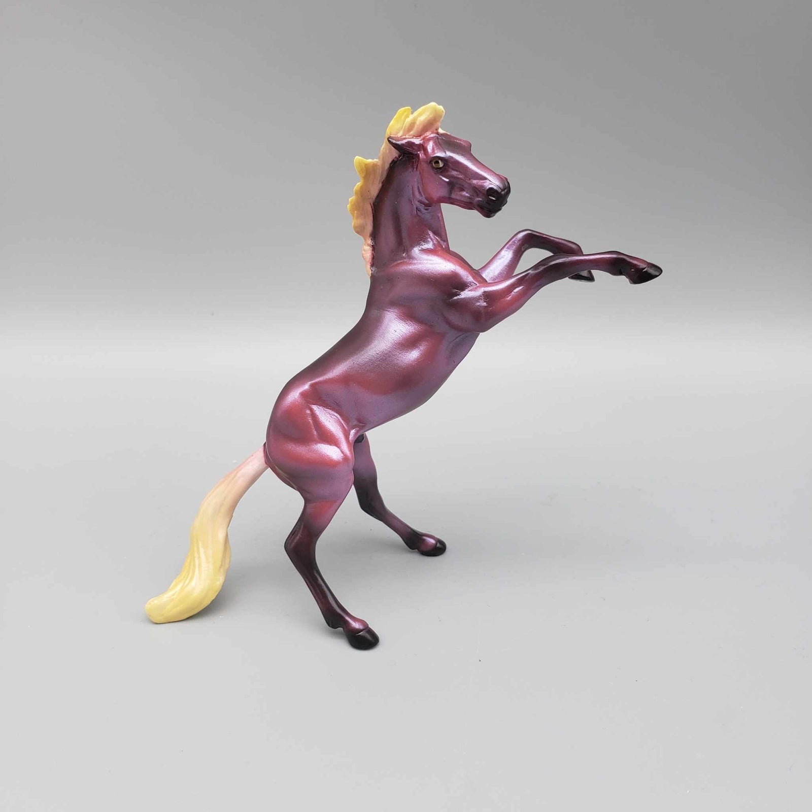 Bad Reputation OOAK Deco Purple w/ Yellow Mane & Tail Rearing Chip By Ellen Robbins Moonlight Madness 2023 MM23