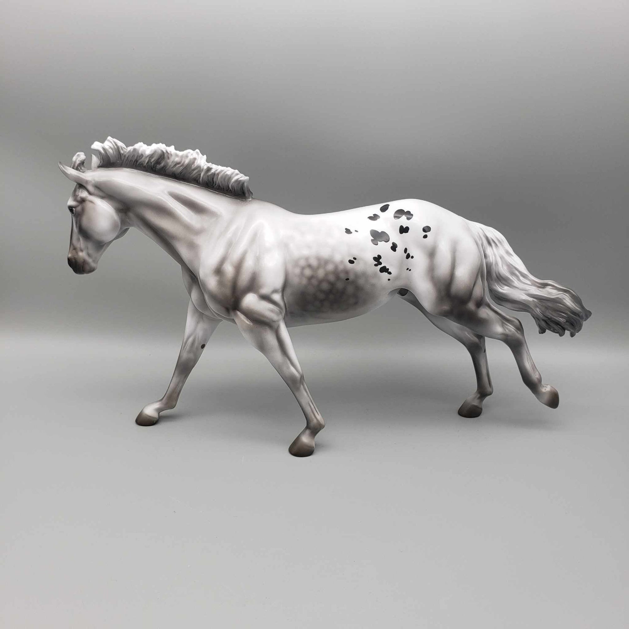 Tannenbaum OOAK Dappled Black Varnish Appaloosa Remington W/ Short Mane By Jess Hamill Holiday Sale HS23