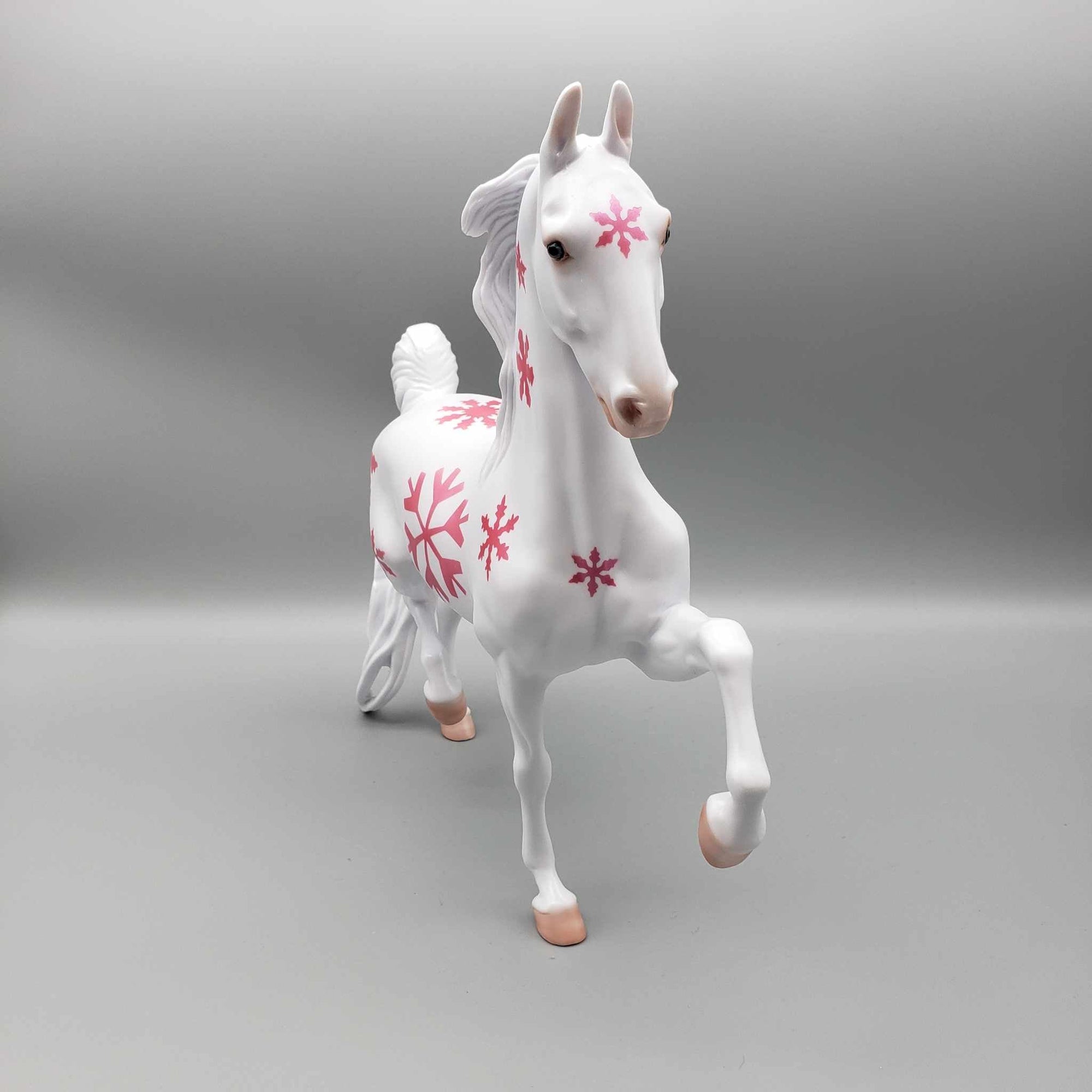 Pink Snowflake OOAK Deco Saddlebred By Carrie Keller Holiday Sale HS23