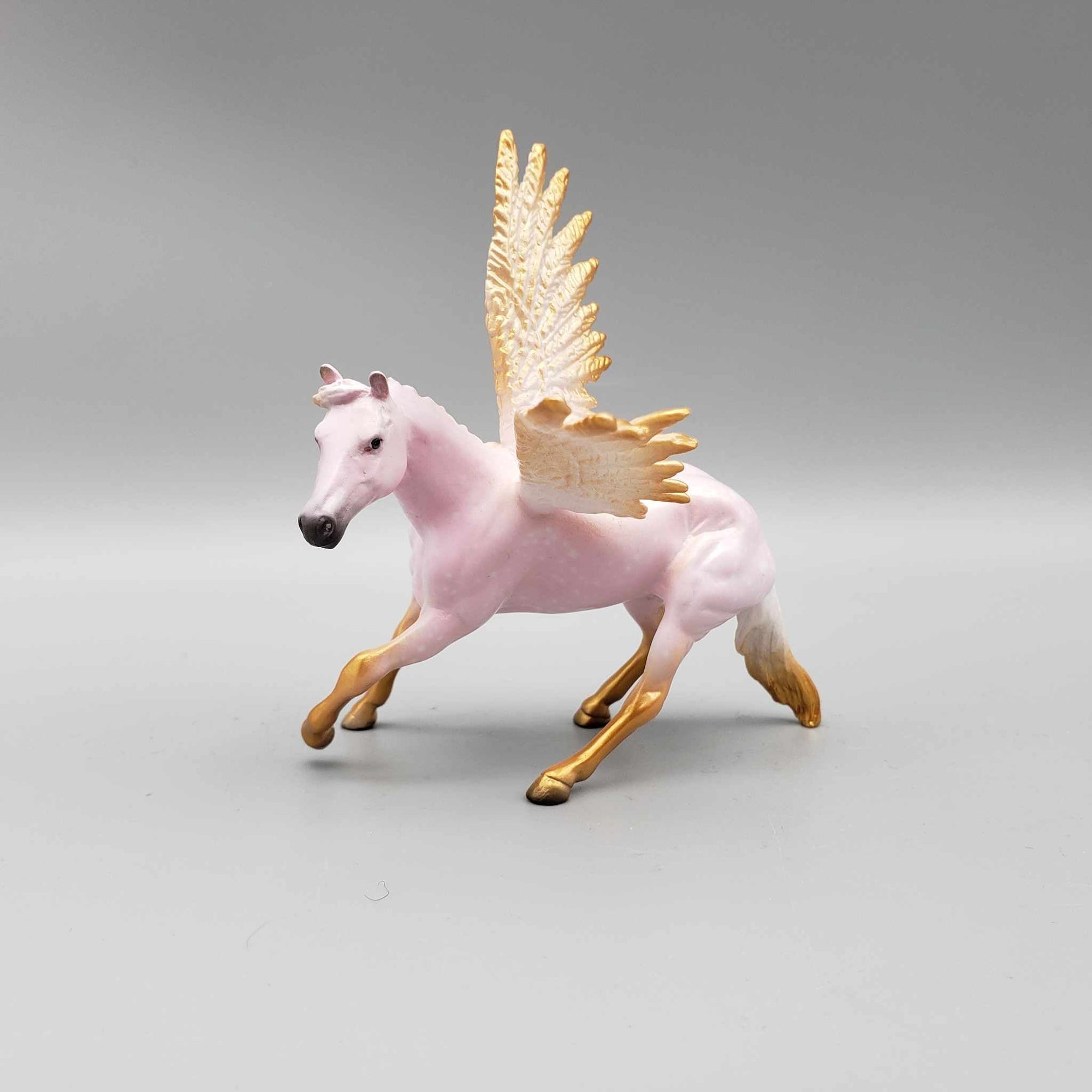 Spirited OOAK Deco Pink Winged Angel Cutter Chip W/ Gold Highlights By Angela Marleau Holiday Sale HS23