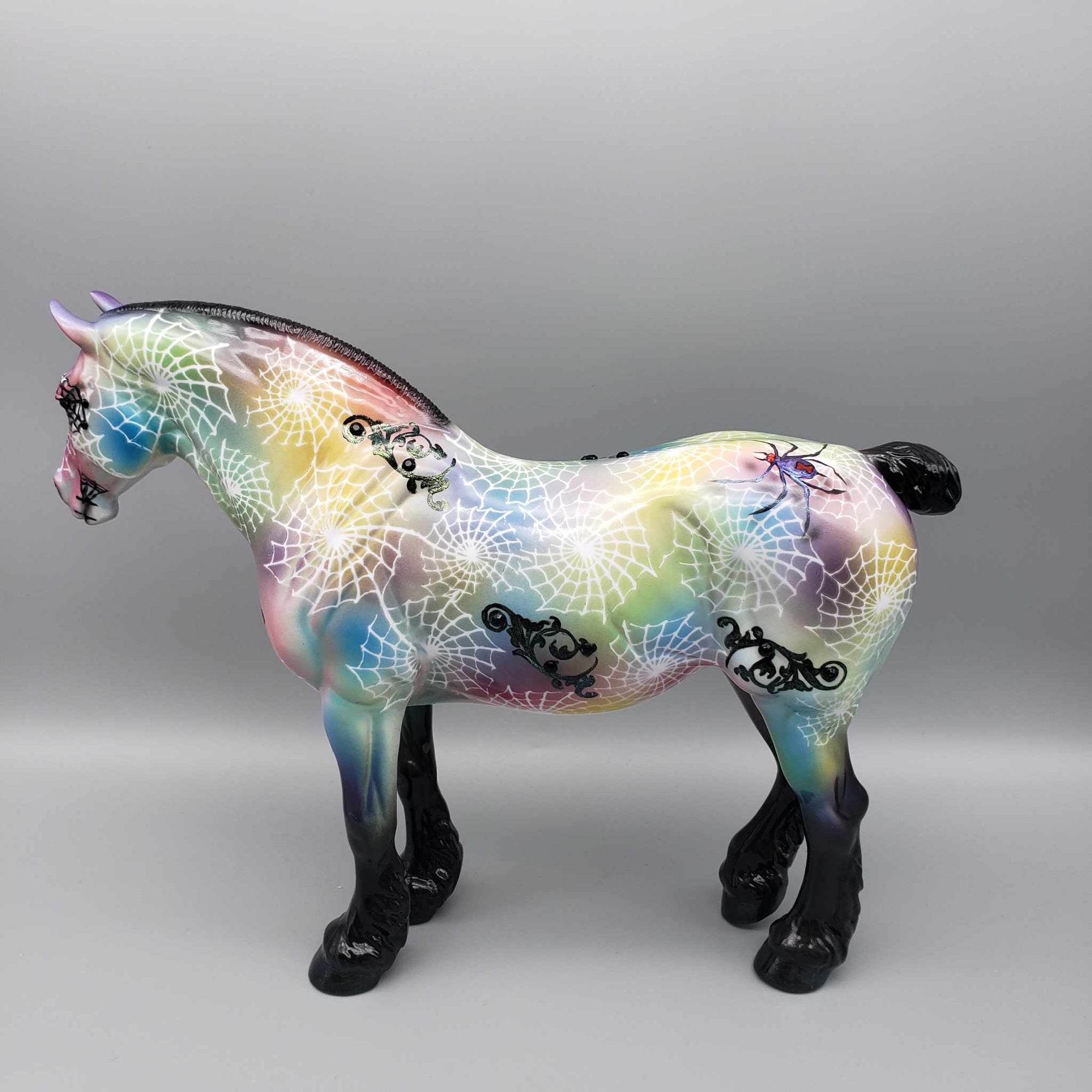 Psychedelic Spider OOAK Deco Heavy Draft By Dawn Quick Moonlight Madness 2023 MM23