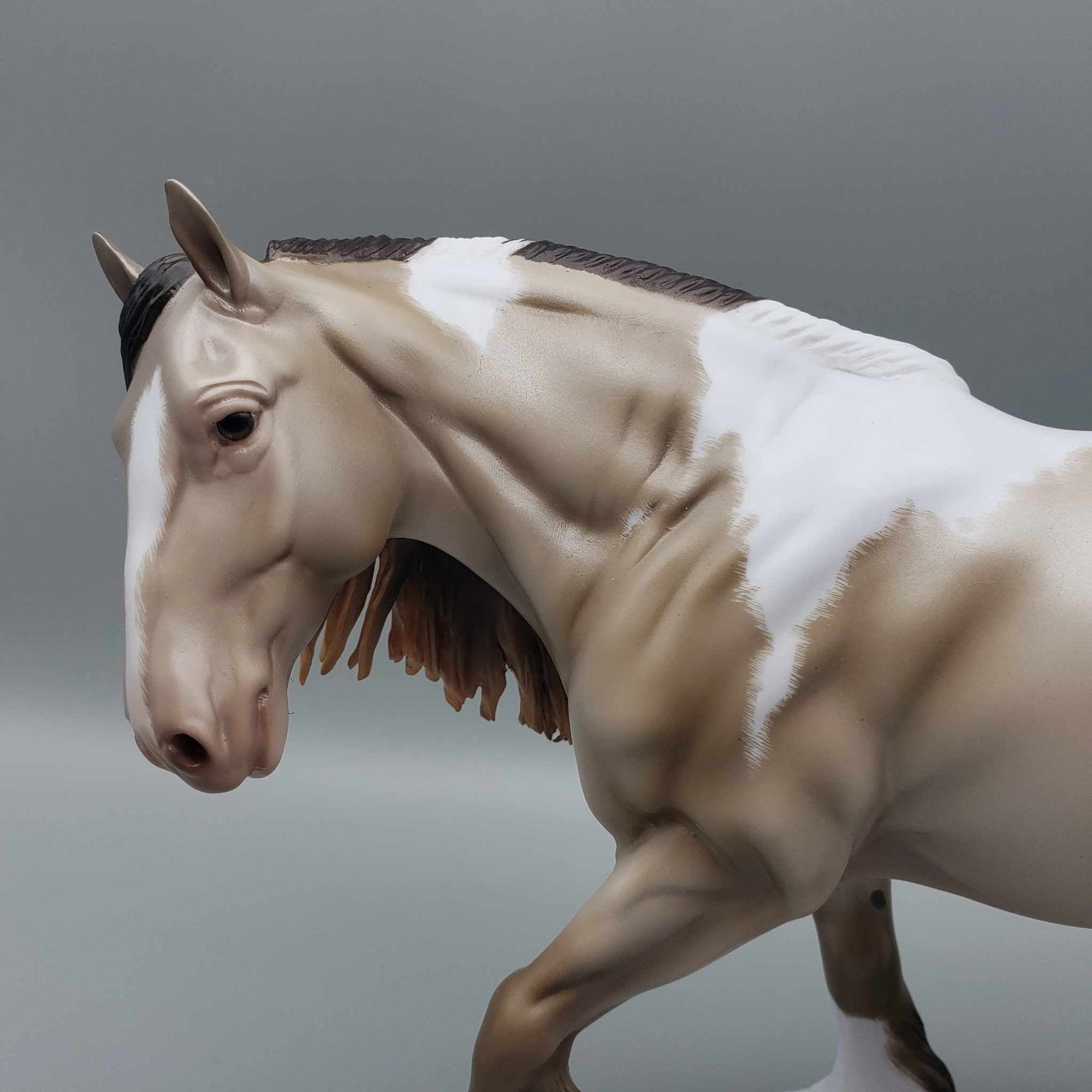 Cream &amp; Sugar OOAK Smoky Black Pearl Tobiano Cob By Ellen Robbins Best Offers 9/5/23