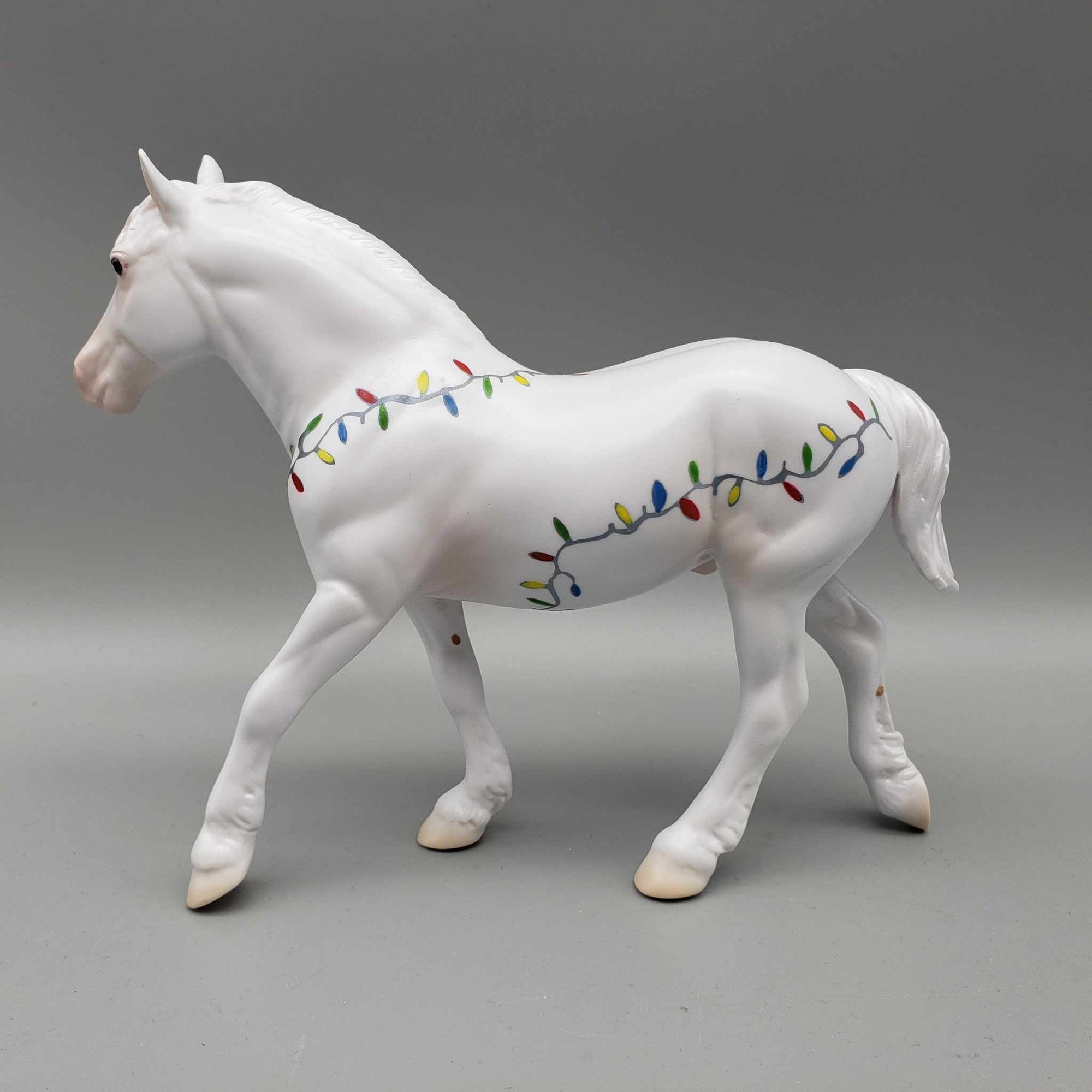 Twinkle Lights Series OOAK White Deco W/ Blacklight Reactive X-Mas Lights Draft Pebble By Jess Hamill Holiday Sale HS23