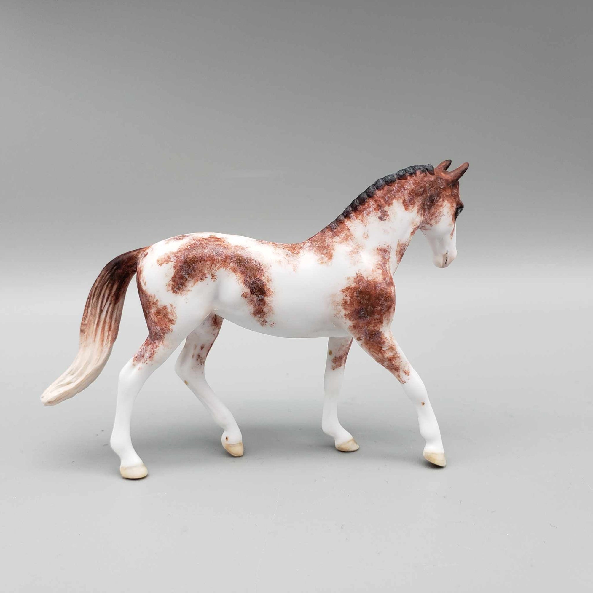 Ingrid OOAK Custom Red Chestnut Sabino Warmblood Chip By Andrea Thomason Holiday Sale HS23