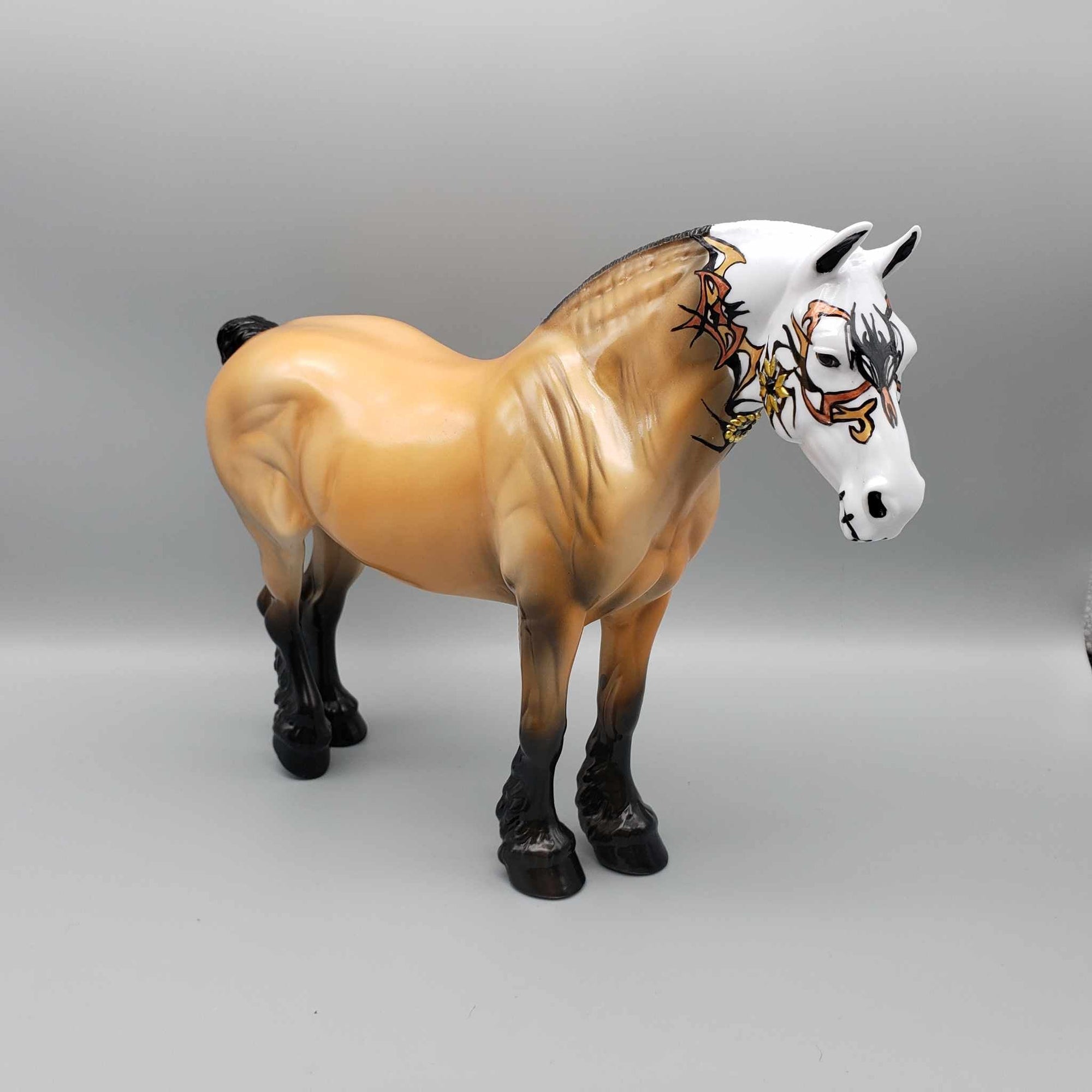 Good Luck Omen OOAK Sugar Skull Deco Heavy Draft By Dawn Quick Facebook Auction MM23