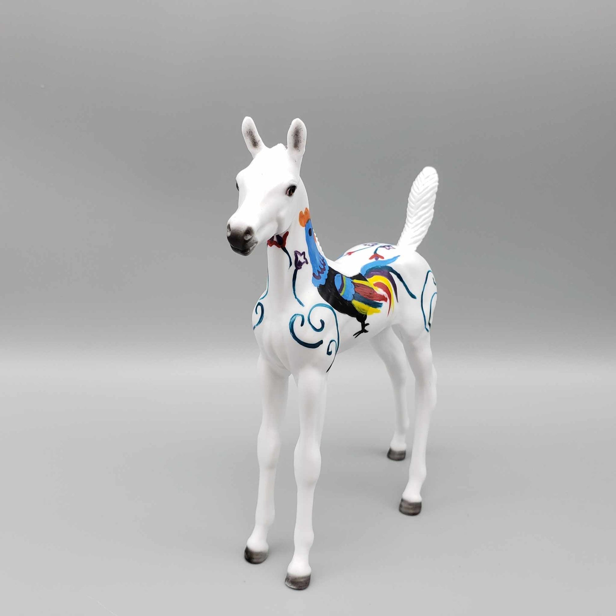 Duve OOAK Folk Art/Dala Rooster Inspired Decorator Arab Foal By Dawn Quick Custom Fall Into Autumn Random Drop Sale 9/23