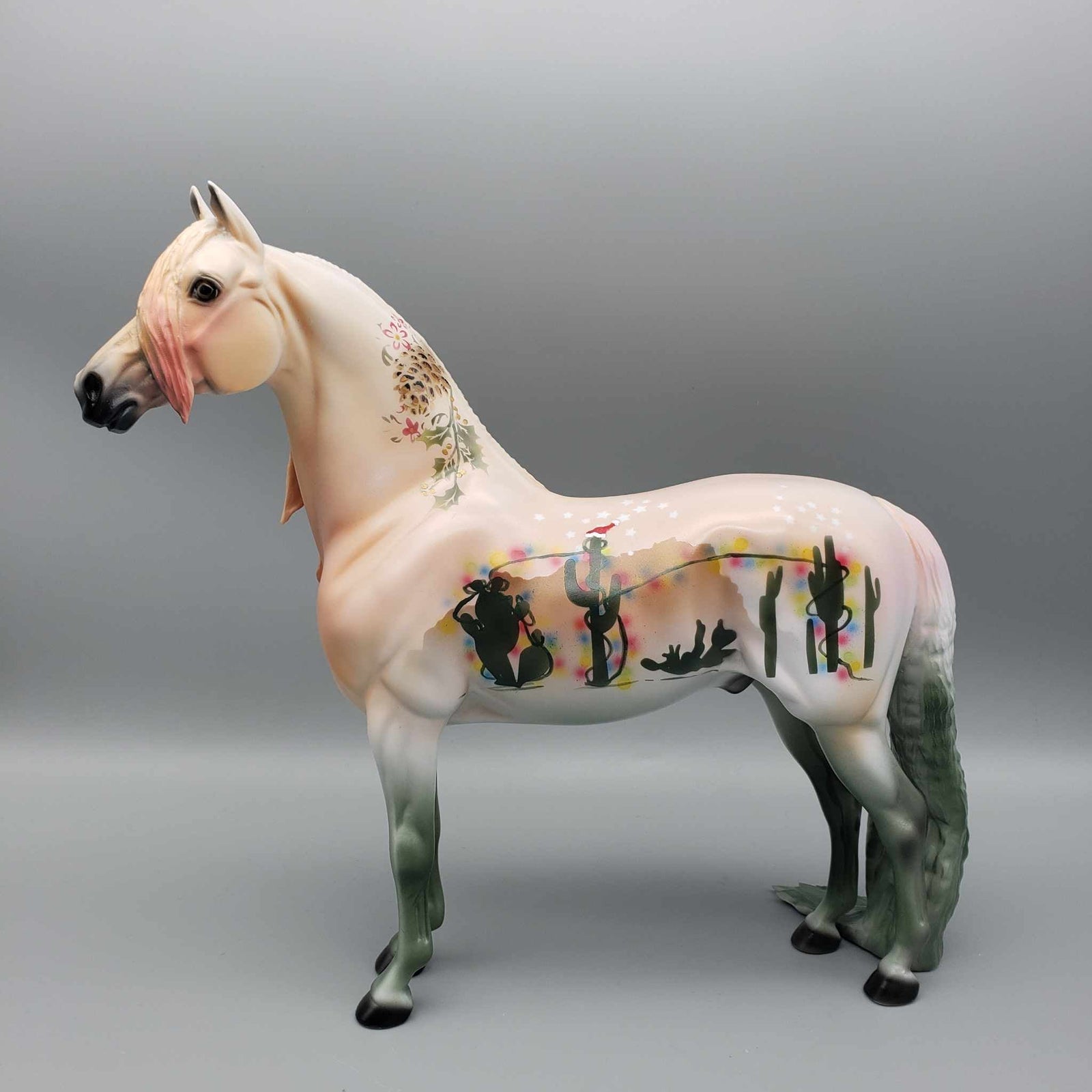 Christmas Cactus OOAK Deco Morgan By Dawn Quick Fall Facebook Auction 11/23 HS23