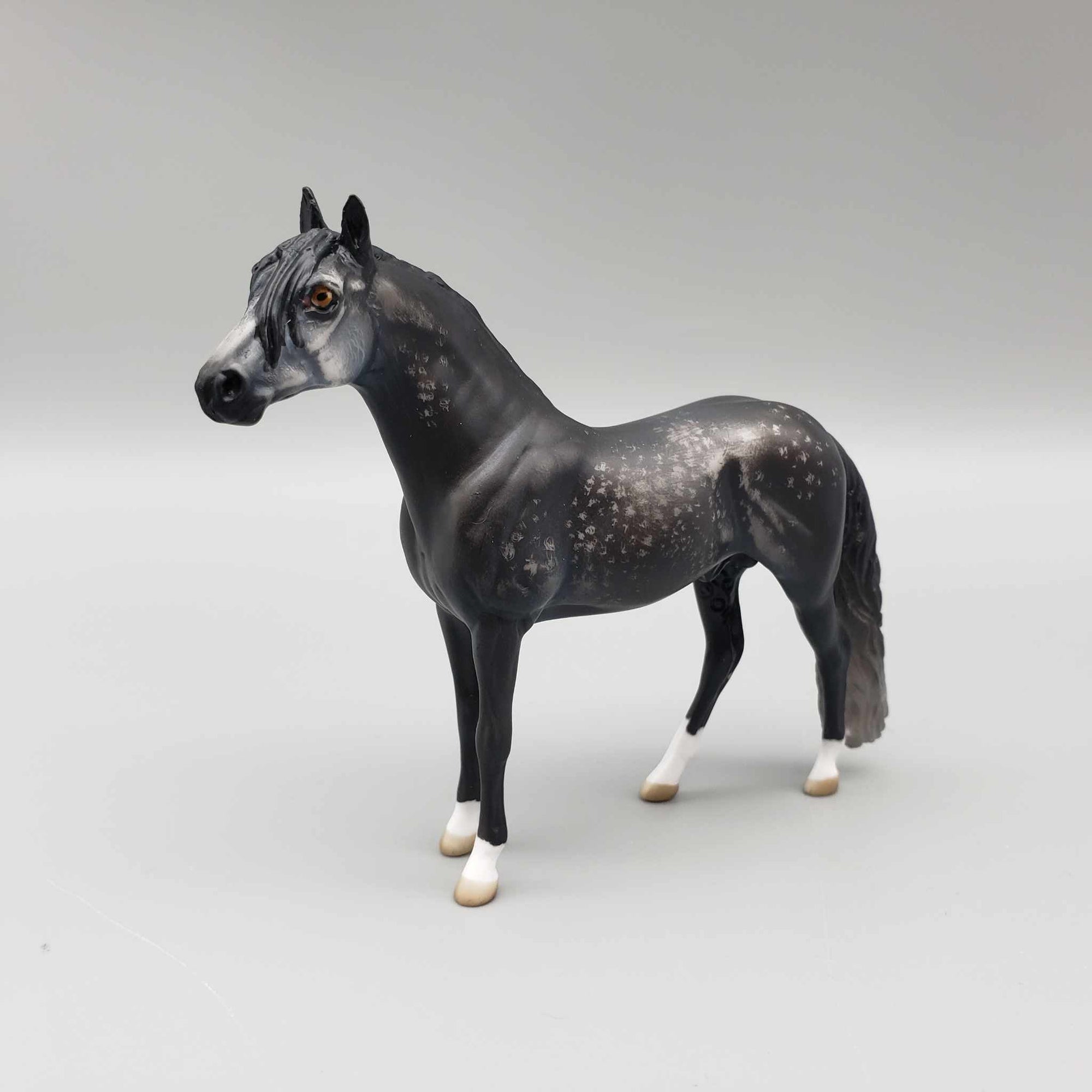 Hortensio OOAK Etched Dark Dappled Grey Andalusian Chip By Jess Hamill Fall Into Autumn Random Drop Sale 9/23