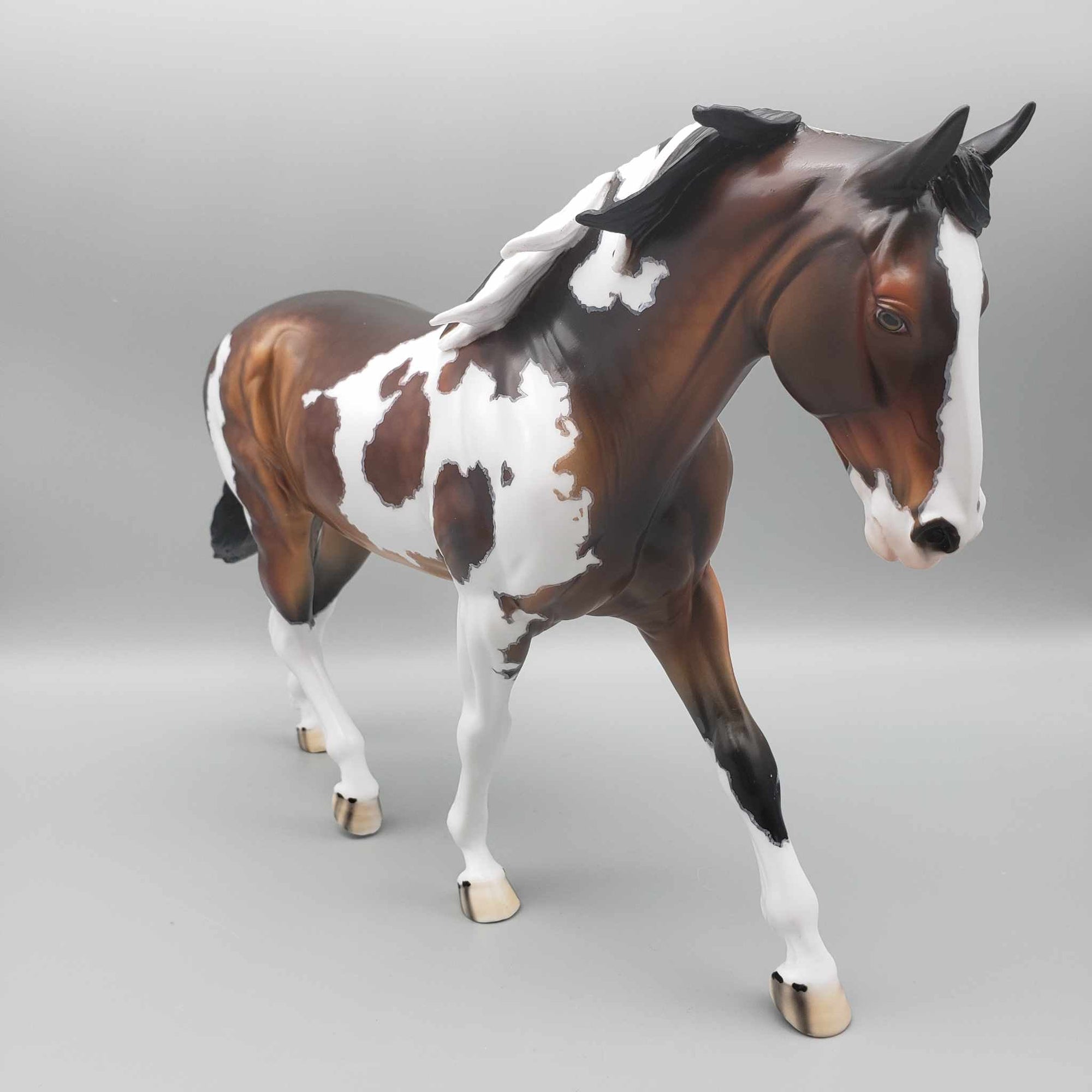 Sirocco OOAK Dappled Bay Tobiano Irish Drafter By Dawn Quick  Fall Facebook Auction 9/23