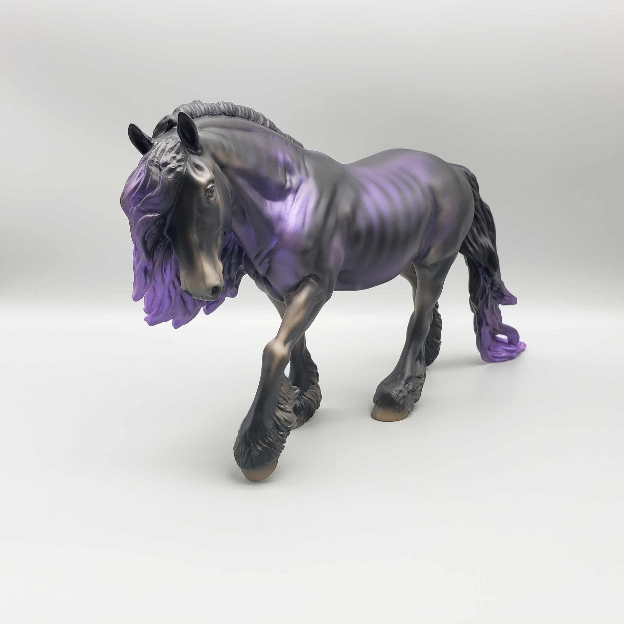 Warlock OOAK Purple and Black Skelton Grulla Irish Cob By Jess Hamill Moonlight Madness 2023 MM23