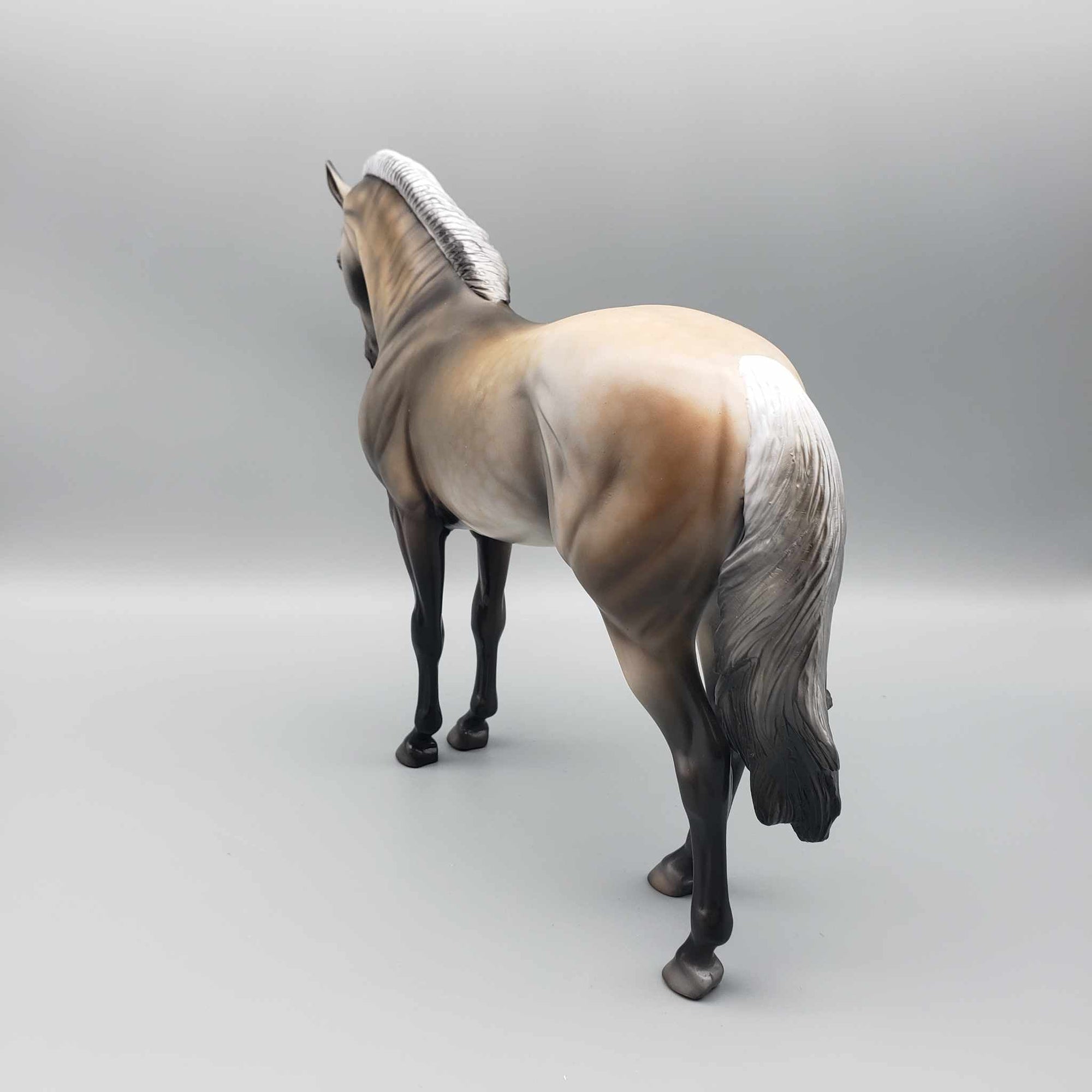 Biondello OOAK Buckskin Going Grey Andalusian By Dawn Quick MM23