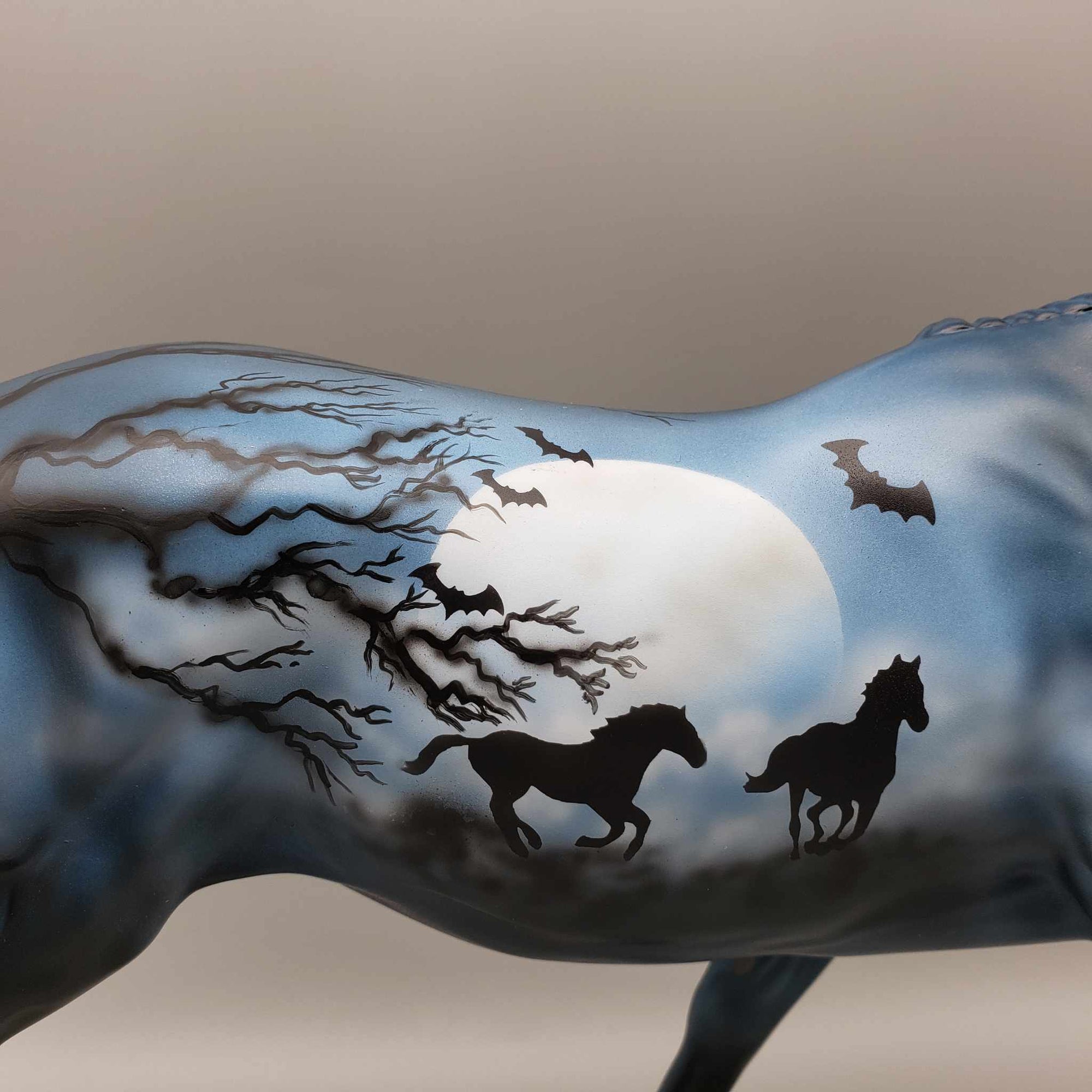 Midnight Run OOAK Deco Running Stock Horse by Dawn Quick Best Offers 9/11/23