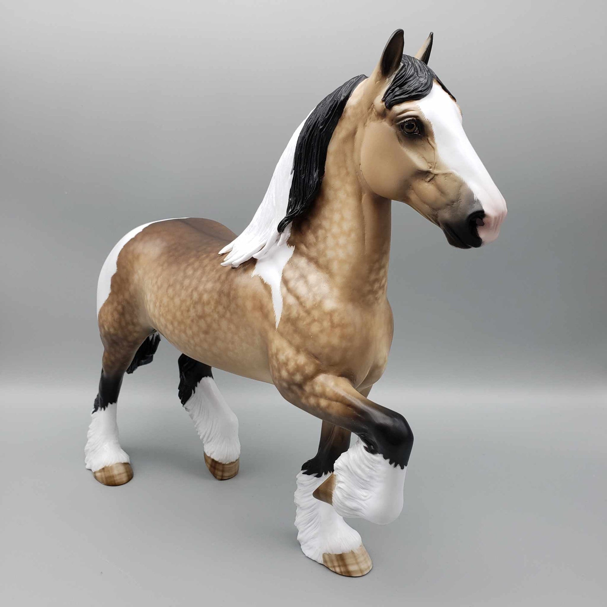 Evervess OOAK Buckskin Tobiano Trotting Drafter By Sheryl Leisure Best Offers 9/11/23