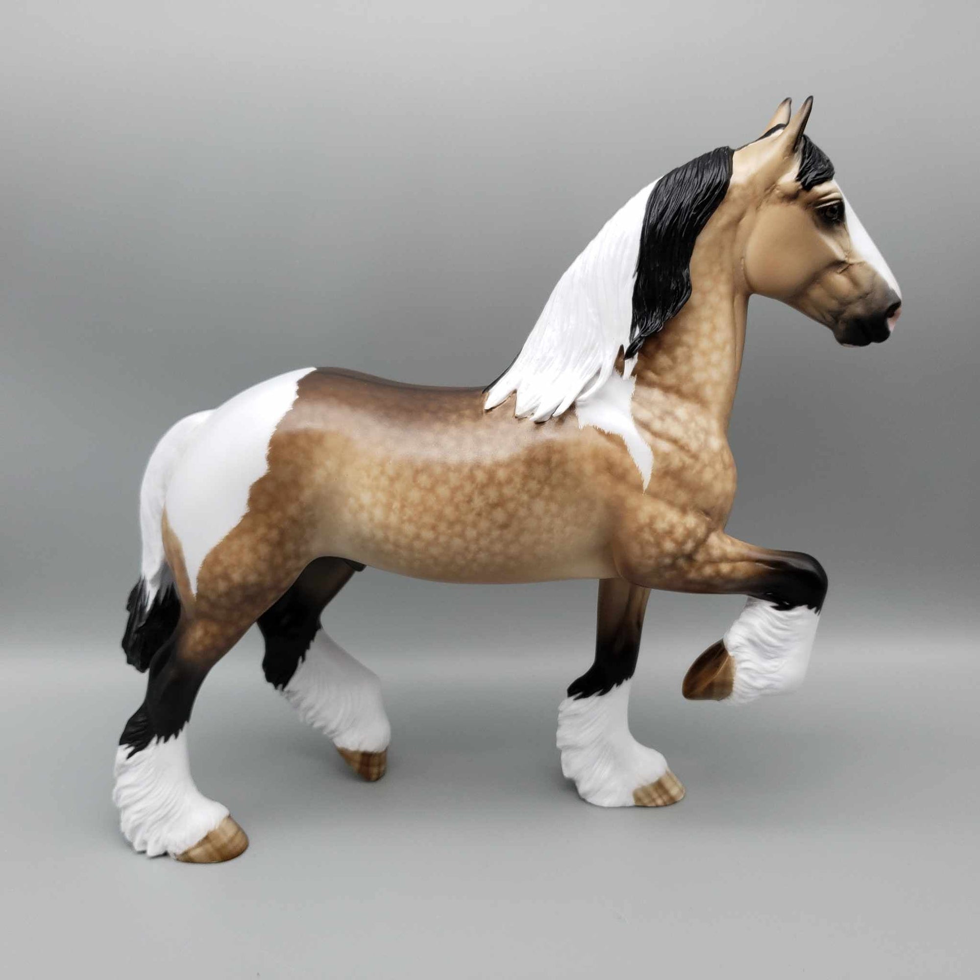 Evervess OOAK Buckskin Tobiano Trotting Drafter By Sheryl Leisure Best Offers 9/11/23