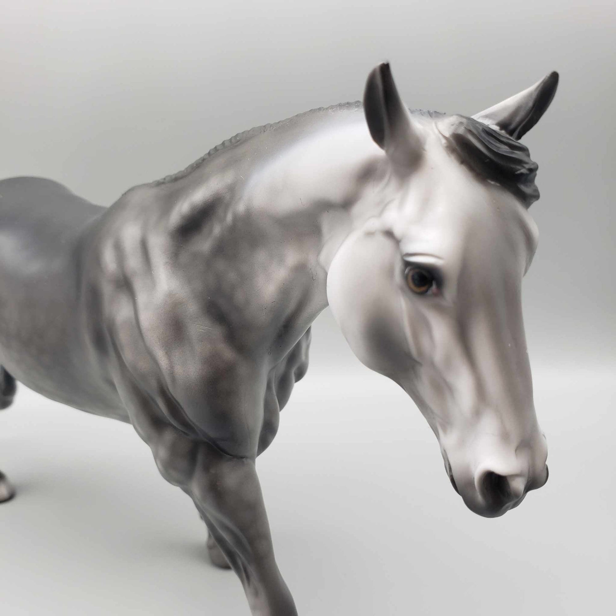 Carmine OOAK Dark Dappled Grey Running Stock Horse By Dawn Quick Fall Into Autumn Random Drop Sale 9/23