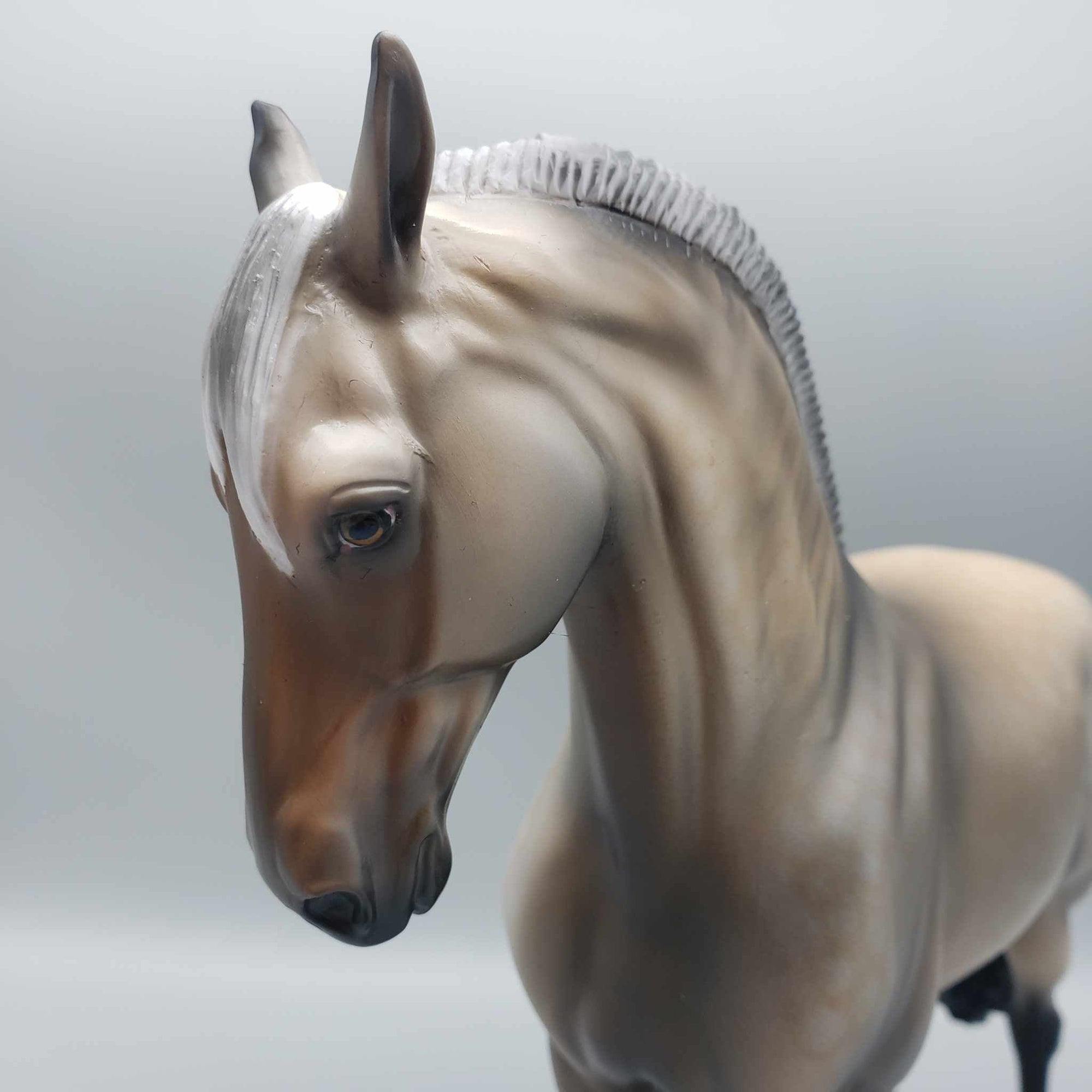 Biondello OOAK Buckskin Going Grey Andalusian By Dawn Quick MM23