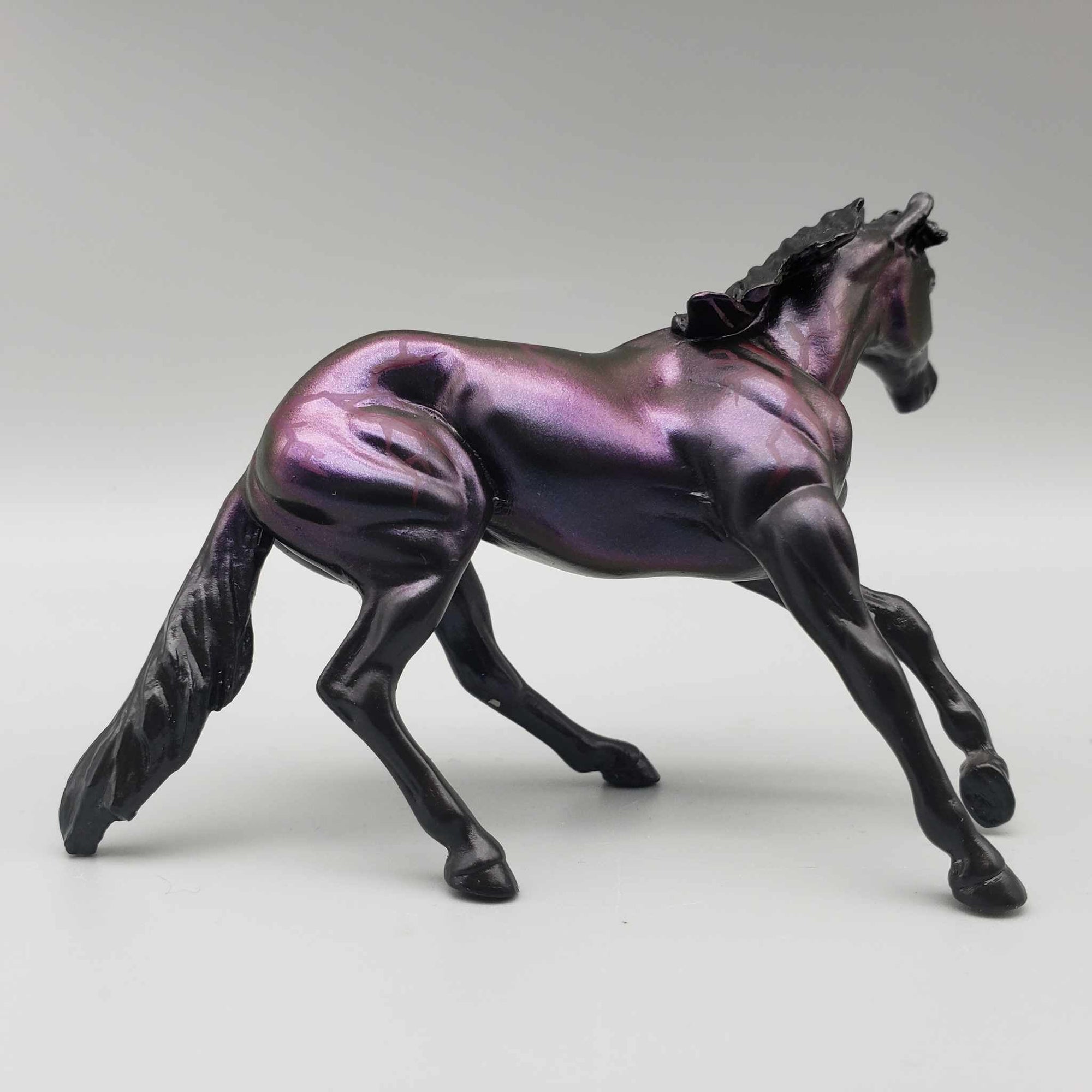 Khodrik &amp; Calf OOAK Colorshift Black Blacklight Reactive Cutter &amp; Alien Calf Chip LE-30 By Jess Hamill Moonlight Madness 2023 MM23