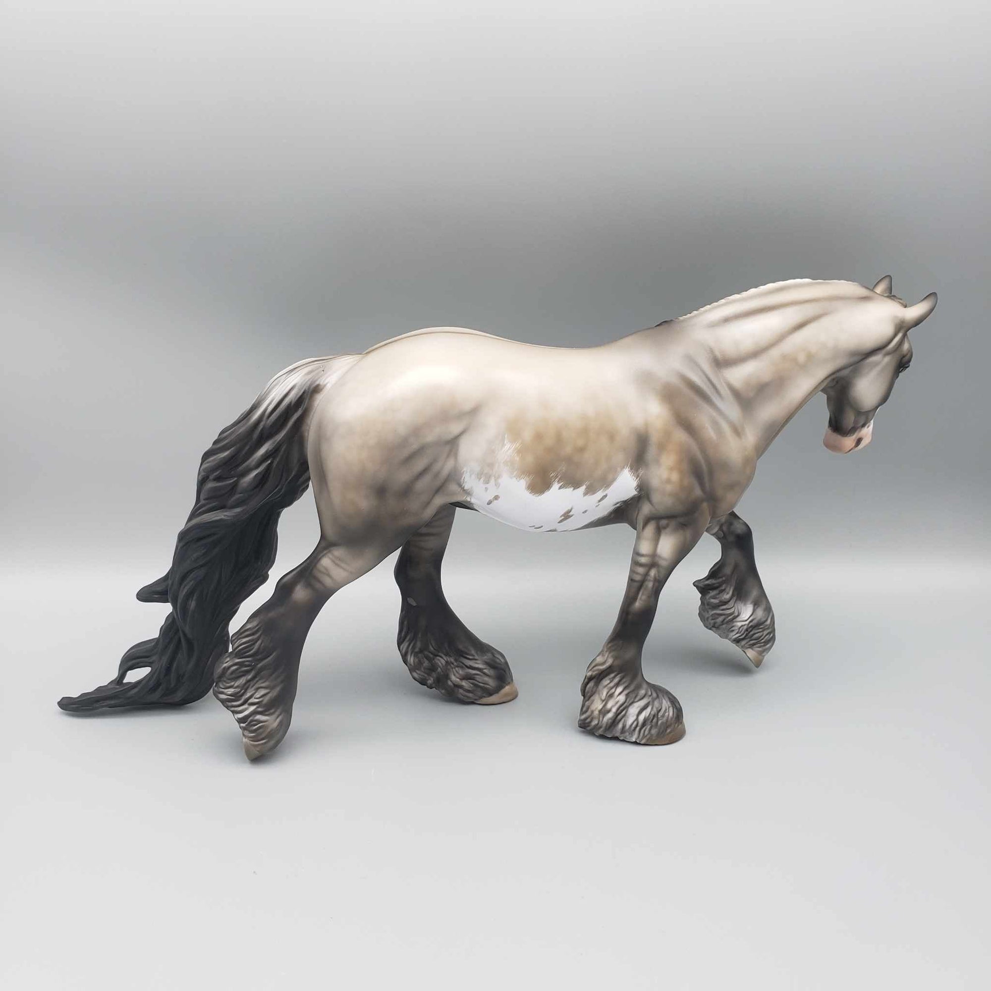 Spirit of Christmas OOAK Customized Dappled Grulla Overo Irish Cob By Julie Keim Holiday Sale HS23