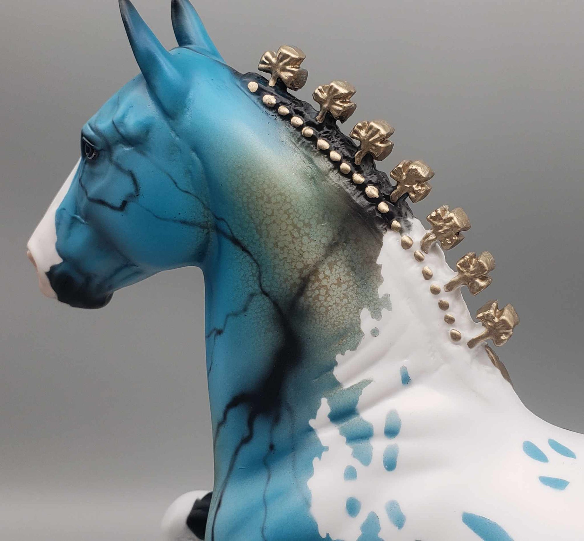 Turquoise Boise OOAK Turquoise Deco Trotting Drafter By Dawn Quick Fall Facebook Auction 9/23