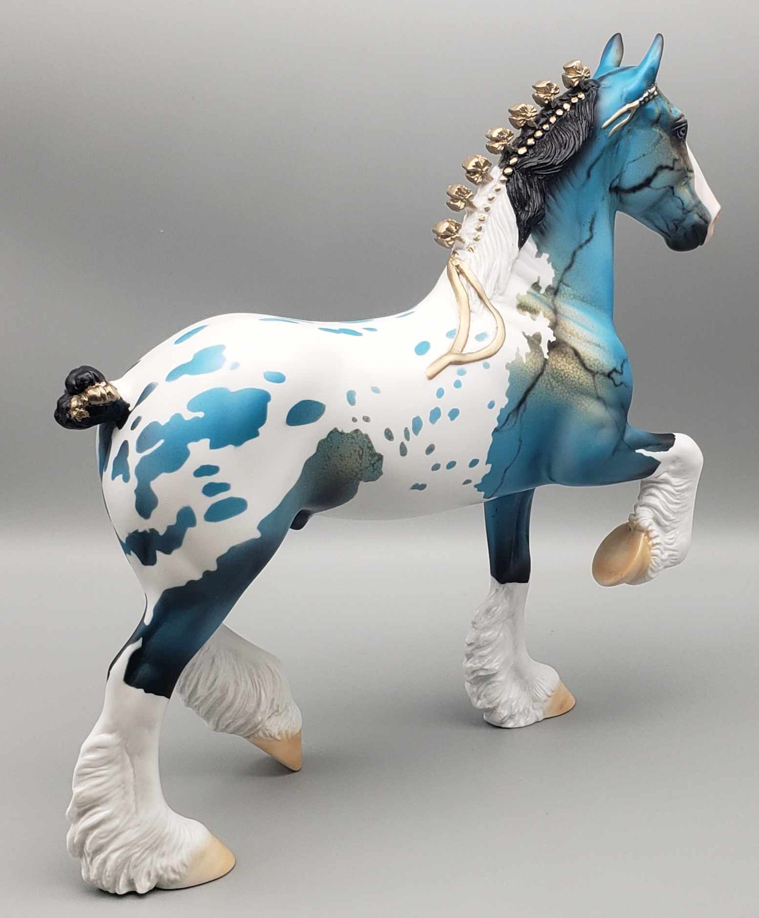 Turquoise Boise OOAK Turquoise Deco Trotting Drafter By Dawn Quick Fall Facebook Auction 9/23