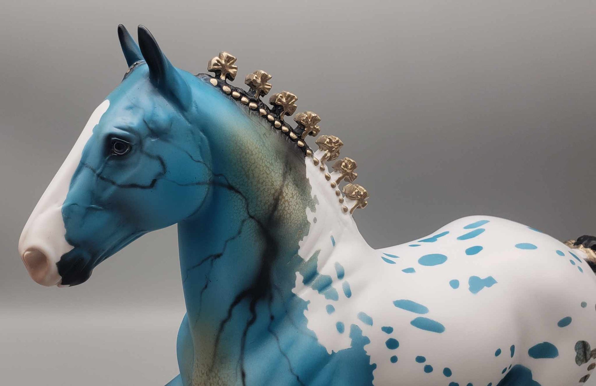 Turquoise Boise OOAK Turquoise Deco Trotting Drafter By Dawn Quick Fall Facebook Auction 9/23