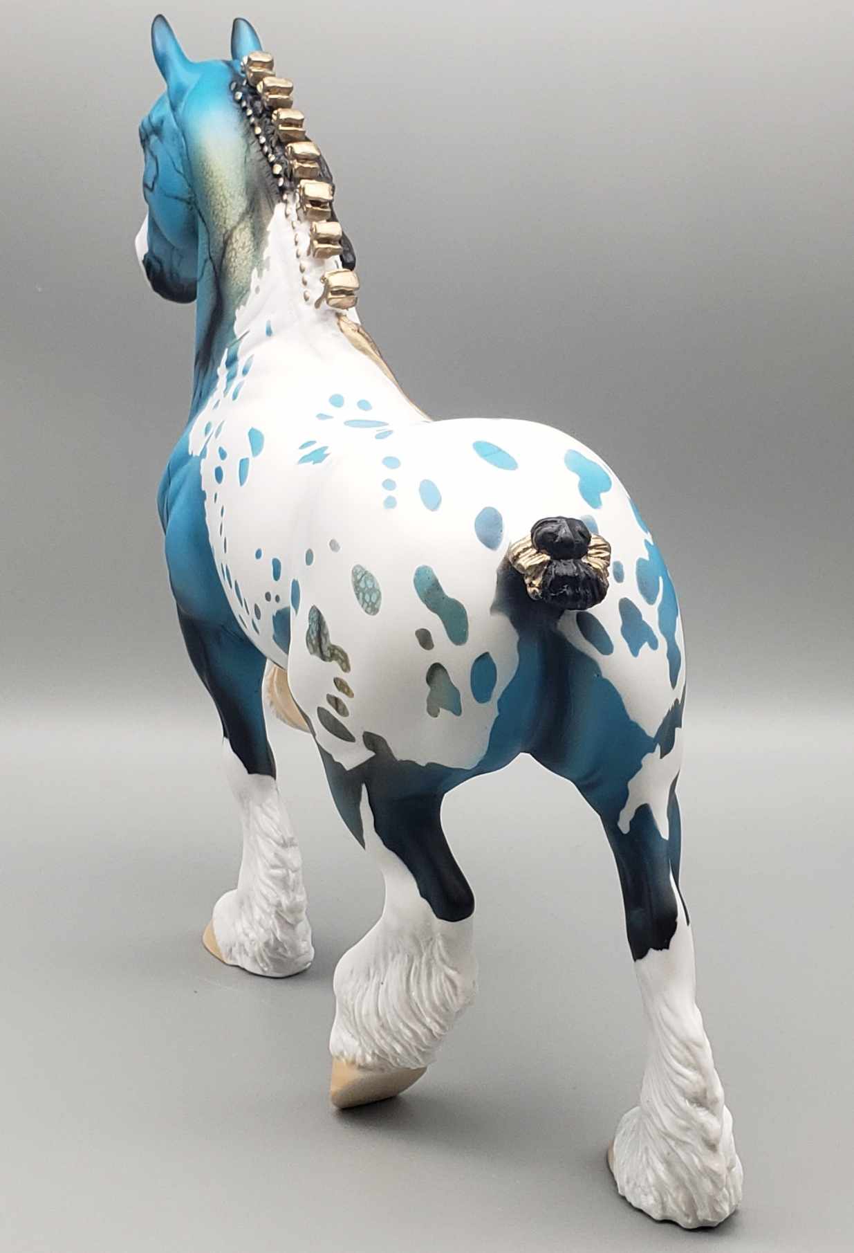 Turquoise Boise OOAK Turquoise Deco Trotting Drafter By Dawn Quick Fall Facebook Auction 9/23