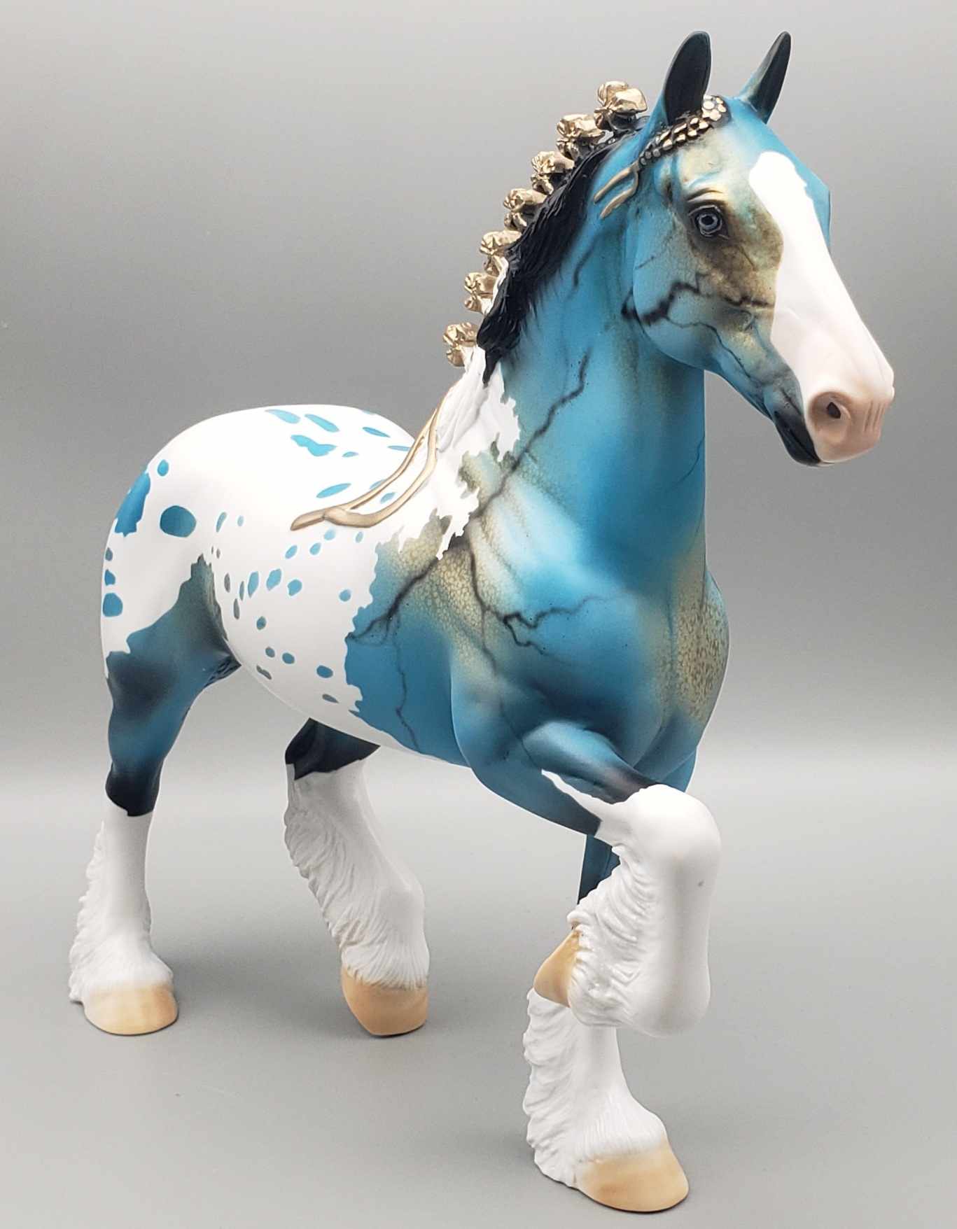 Turquoise Boise OOAK Turquoise Deco Trotting Drafter By Dawn Quick Fall Facebook Auction 9/23