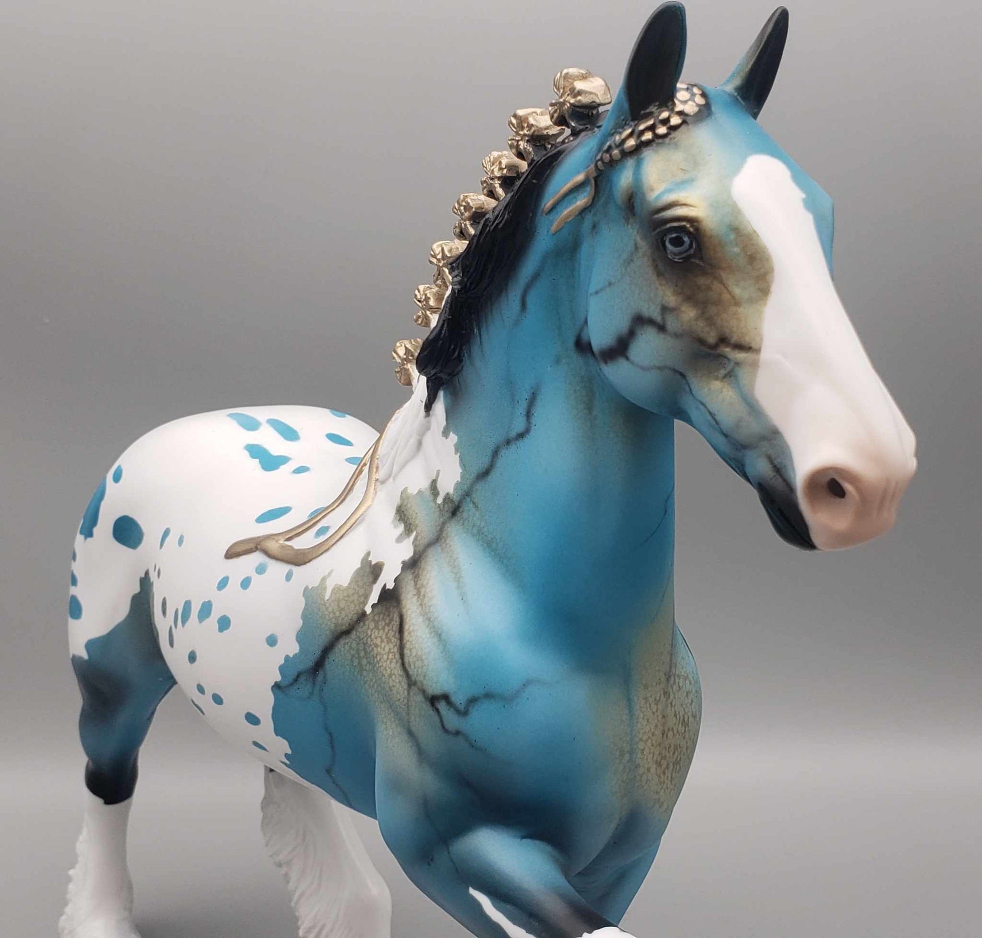 Turquoise Boise OOAK Turquoise Deco Trotting Drafter By Dawn Quick Fall Facebook Auction 9/23