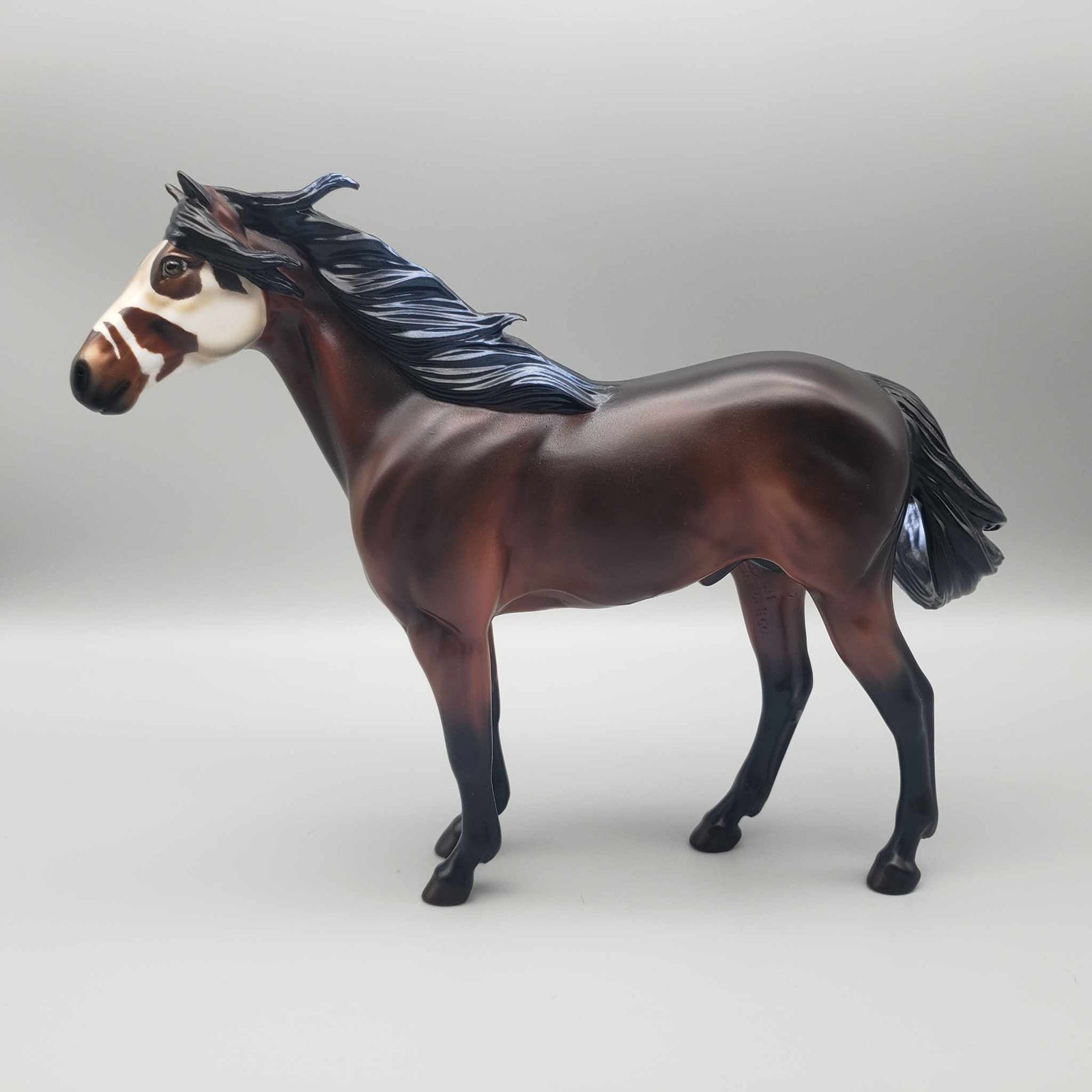 Swimming After Dark OOAK Halloween Deco Dappled Bay w/ Large Mouth Bass Skull By Ellen Robins Moonlight Madness 2023 MM23