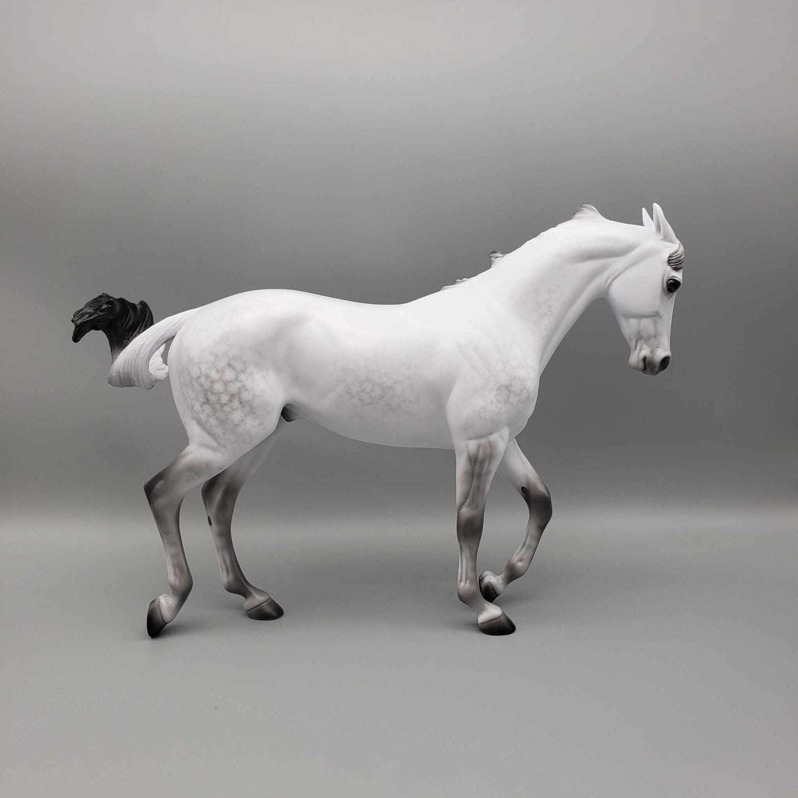 Moonlight Becomes Ye OOAK Dapple Grey Pinned Ear Thoroughbred Fall Facebook Auction 9/23