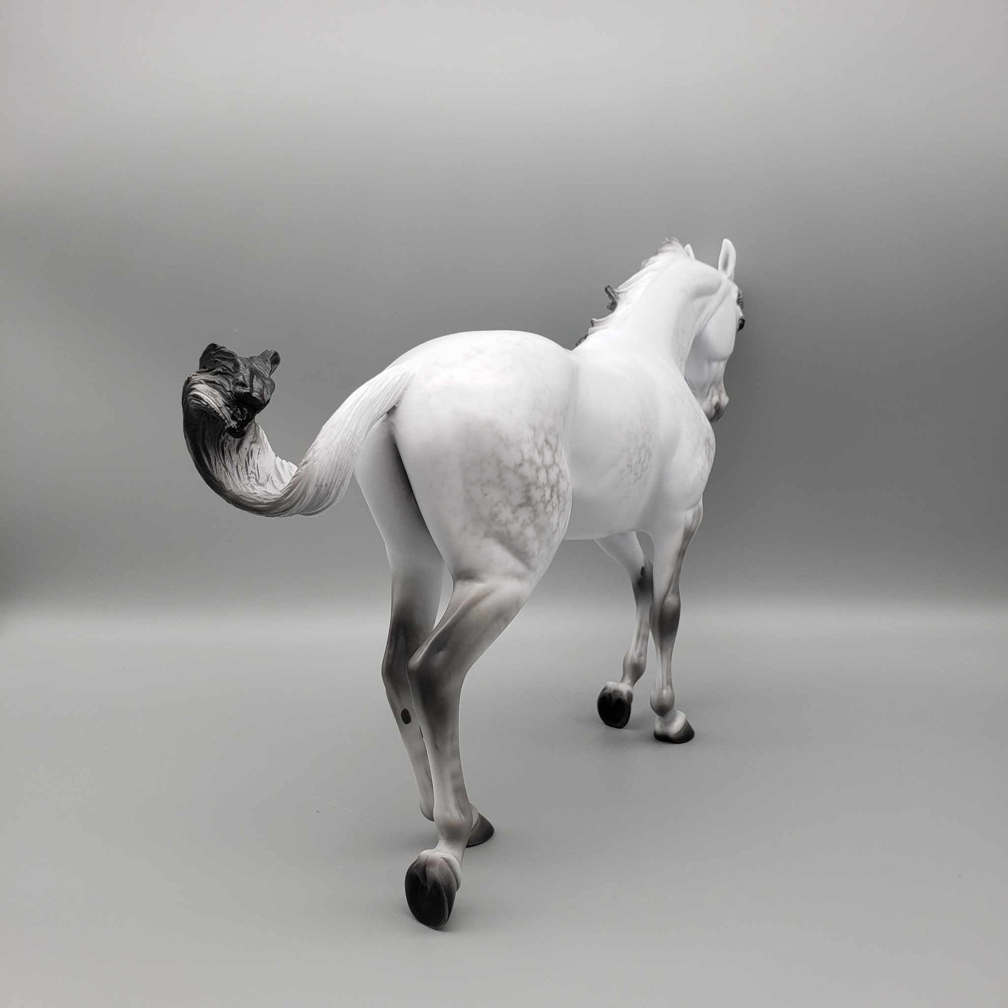 Moonlight Becomes Ye OOAK Dapple Grey Pinned Ear Thoroughbred Fall Facebook Auction 9/23