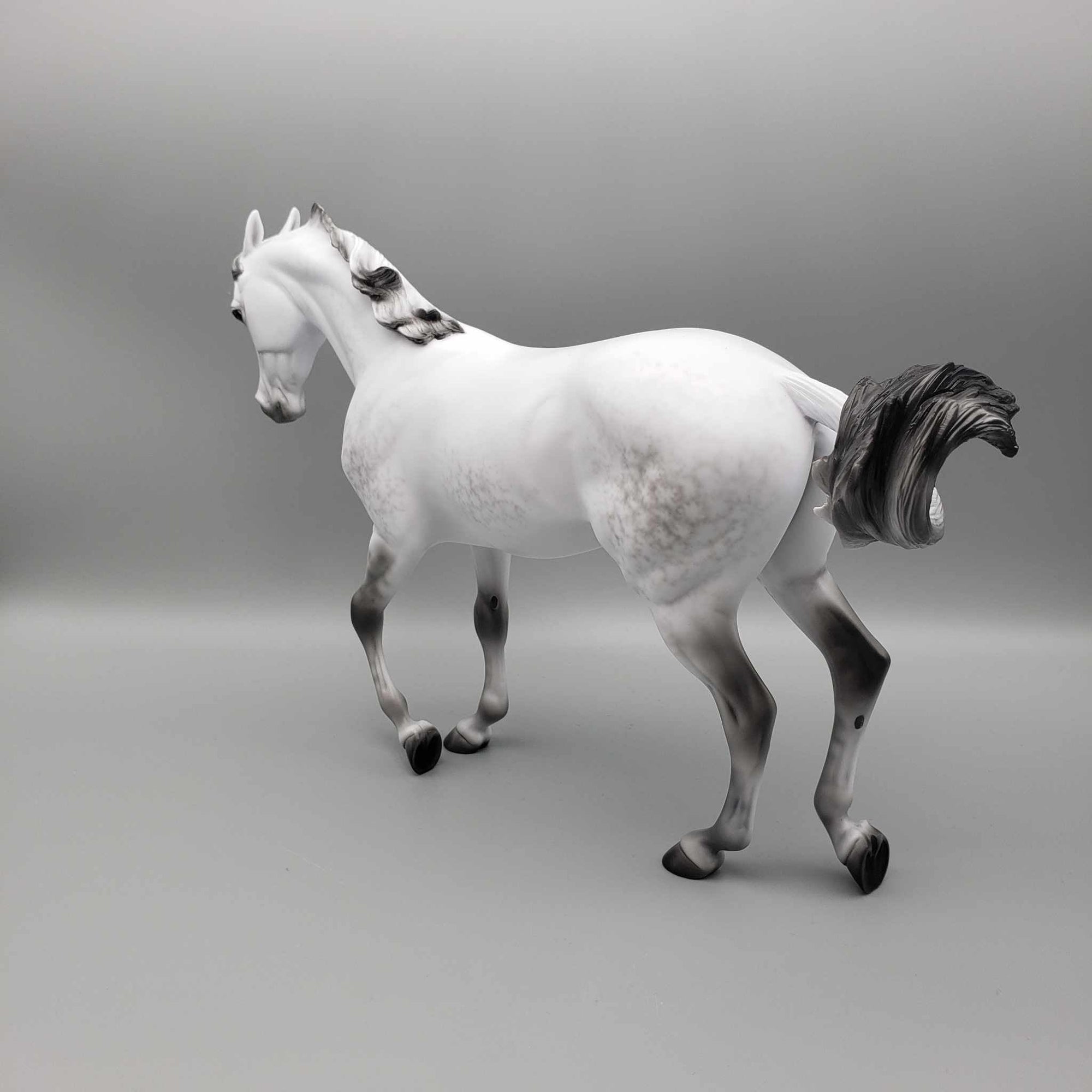 Moonlight Becomes Ye OOAK Dapple Grey Pinned Ear Thoroughbred Fall Facebook Auction 9/23