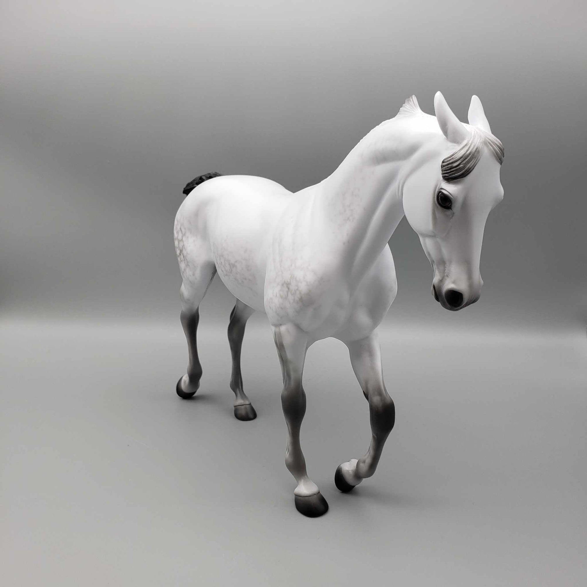 Moonlight Becomes Ye OOAK Dapple Grey Pinned Ear Thoroughbred Fall Facebook Auction 9/23