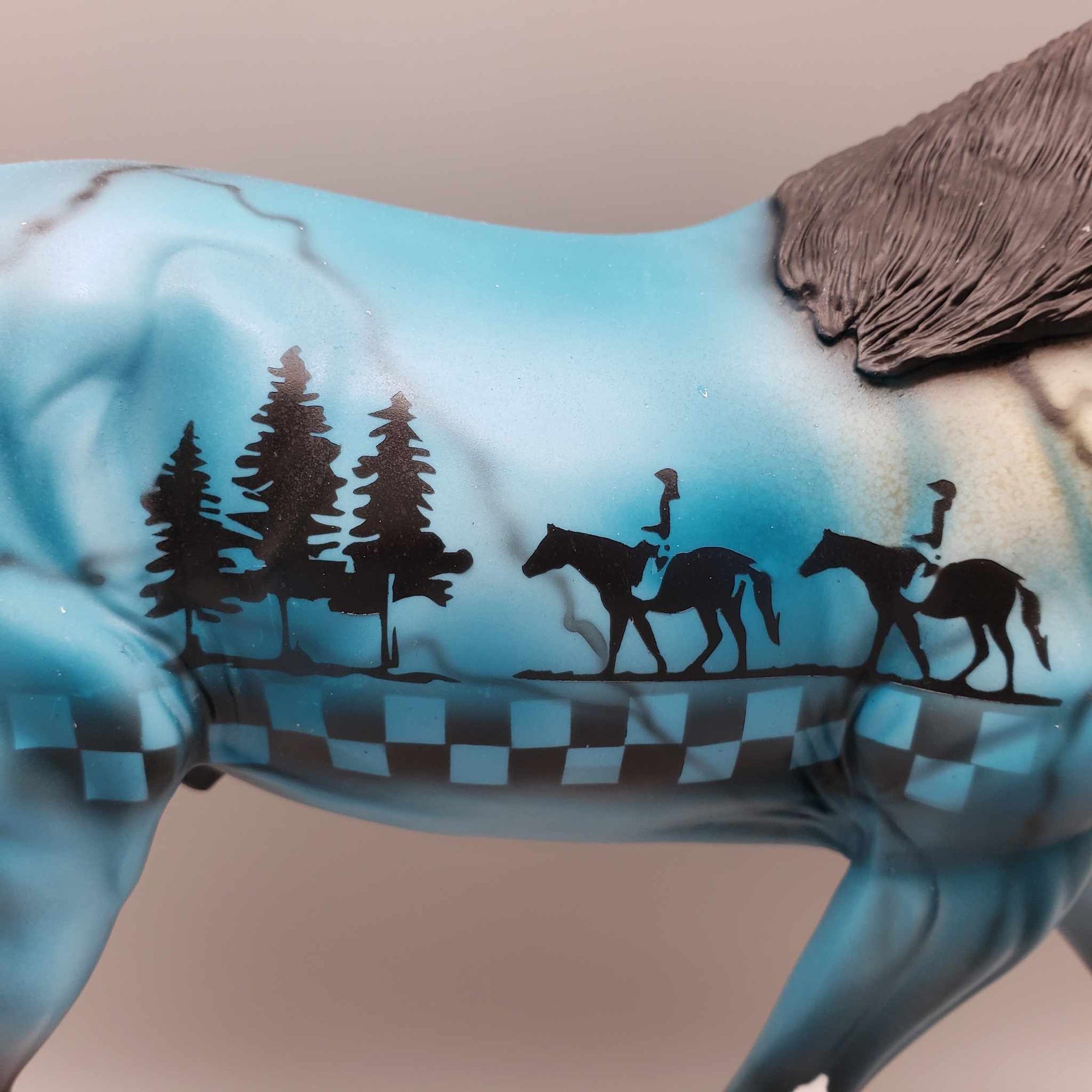 Companion OOAK Turquoise Deco Checkered Flag Scene Irish Draft By Dawn Quick Fall Into Autumn Random Drop Sale 9/23