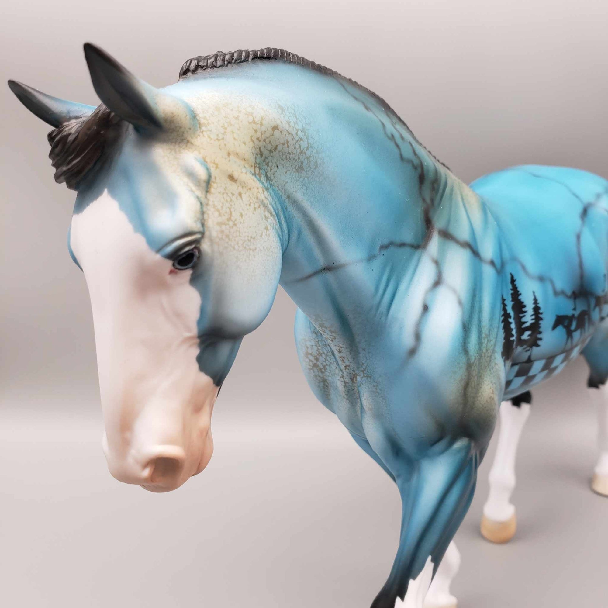 Companion OOAK Turquoise Deco Checkered Flag Scene Irish Draft By Dawn Quick Fall Into Autumn Random Drop Sale 9/23