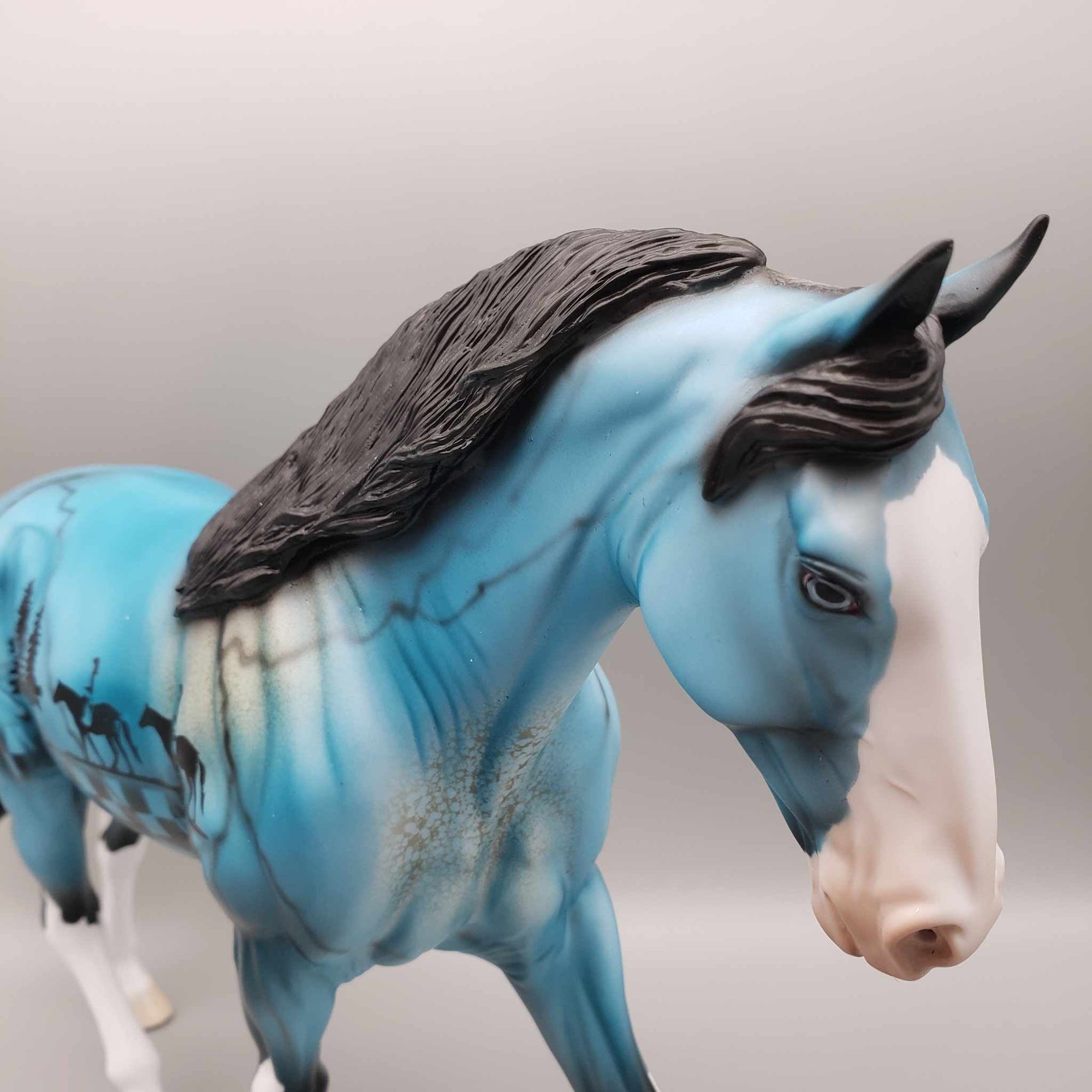 Companion OOAK Turquoise Deco Checkered Flag Scene Irish Draft By Dawn Quick Fall Into Autumn Random Drop Sale 9/23