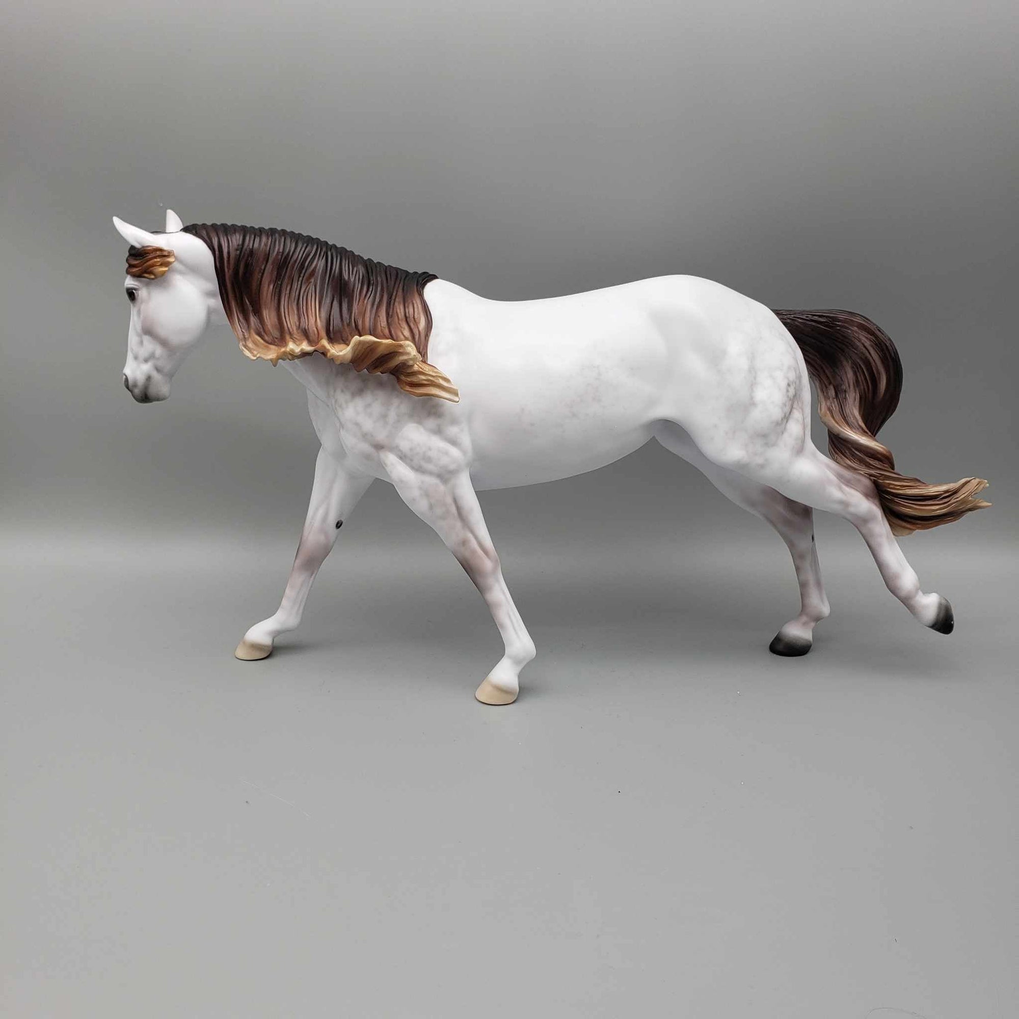 Lunar Eclipse OOAK Dapple Mulberry Grey MARE Running Stock Horse by Ellen Robbins Fall Into Autumn Random Drop Sale 9/23