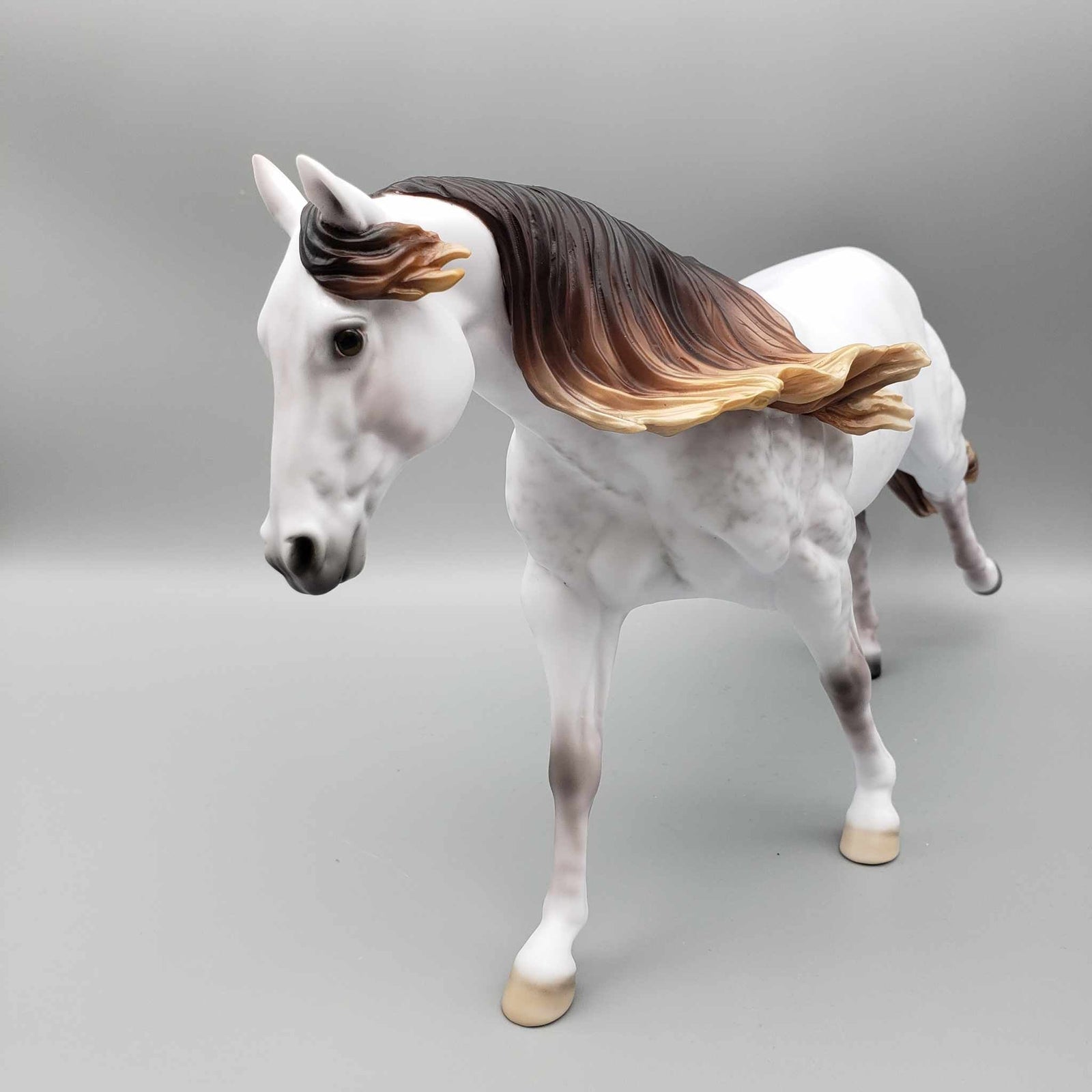 Lunar Eclipse OOAK Dapple Mulberry Grey MARE Running Stock Horse by Ellen Robbins Fall Into Autumn Random Drop Sale 9/23