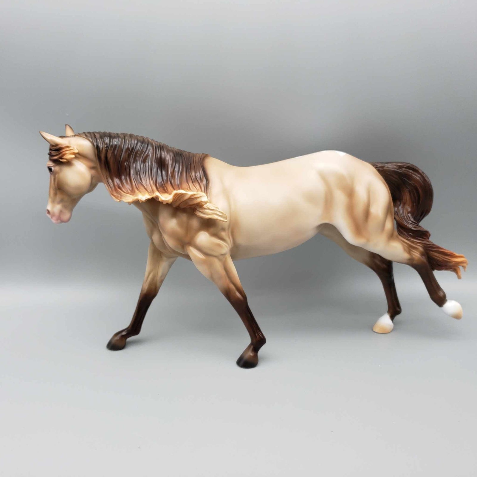 Amber Shimmer OOAK Amber Champagne Running Stock Horse MARE by Ashley Palmer Fall Into Autumn Random Drop Sale 9/23