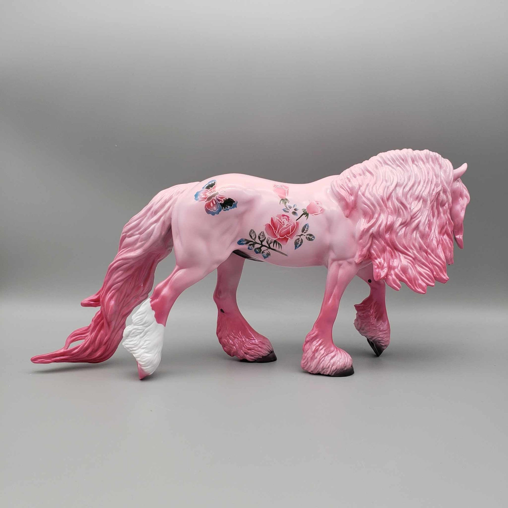 Pynk OOAK Roses, Butterfly and Pink Deco Irish Cob By Dawn Quick Fall Into Autumn Random Drop Sale 9/23