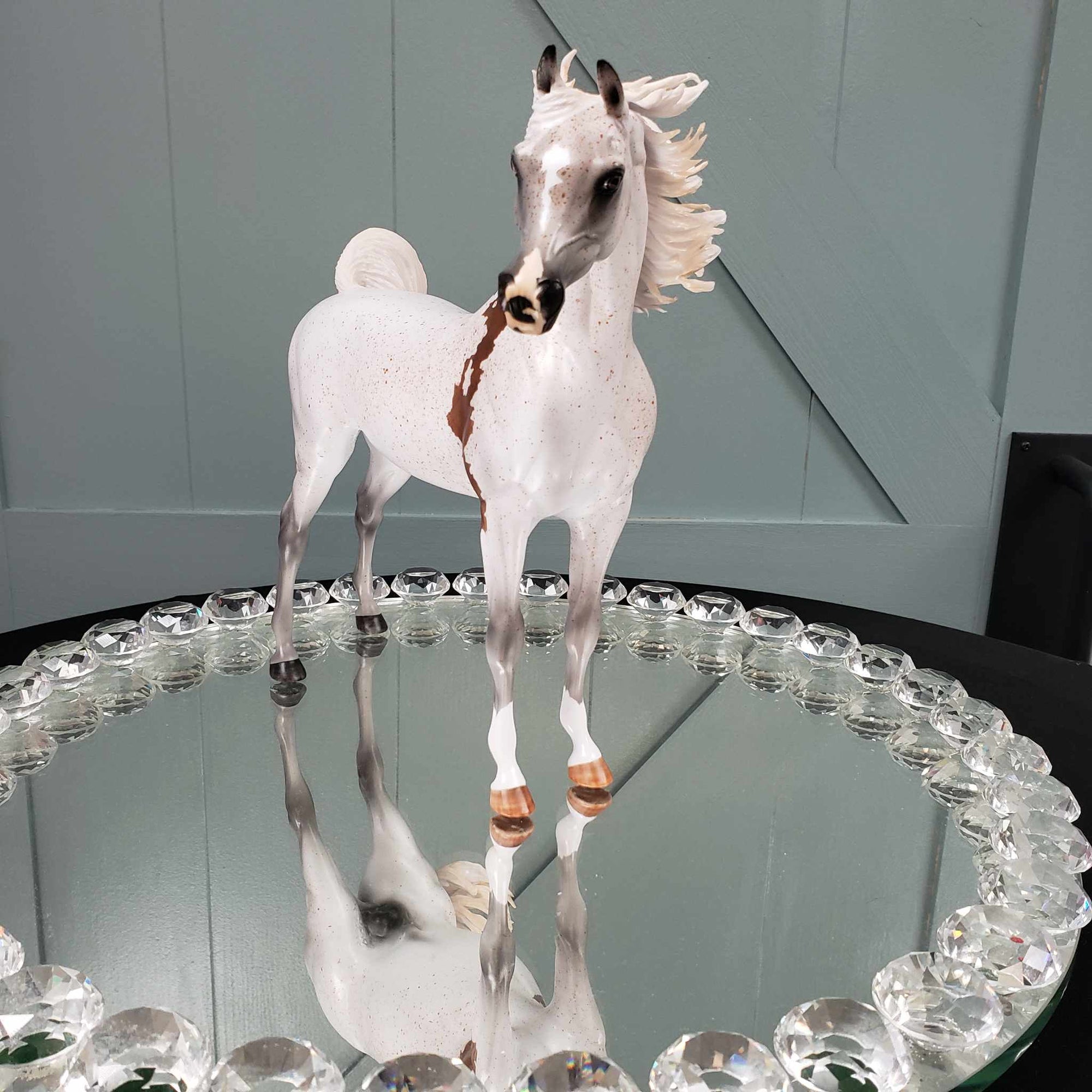 Enchanted OOAK Fleabitten Grey Bloody Shoulder Arabian Stallion By Myla Pearce Best Offers 10/02/23