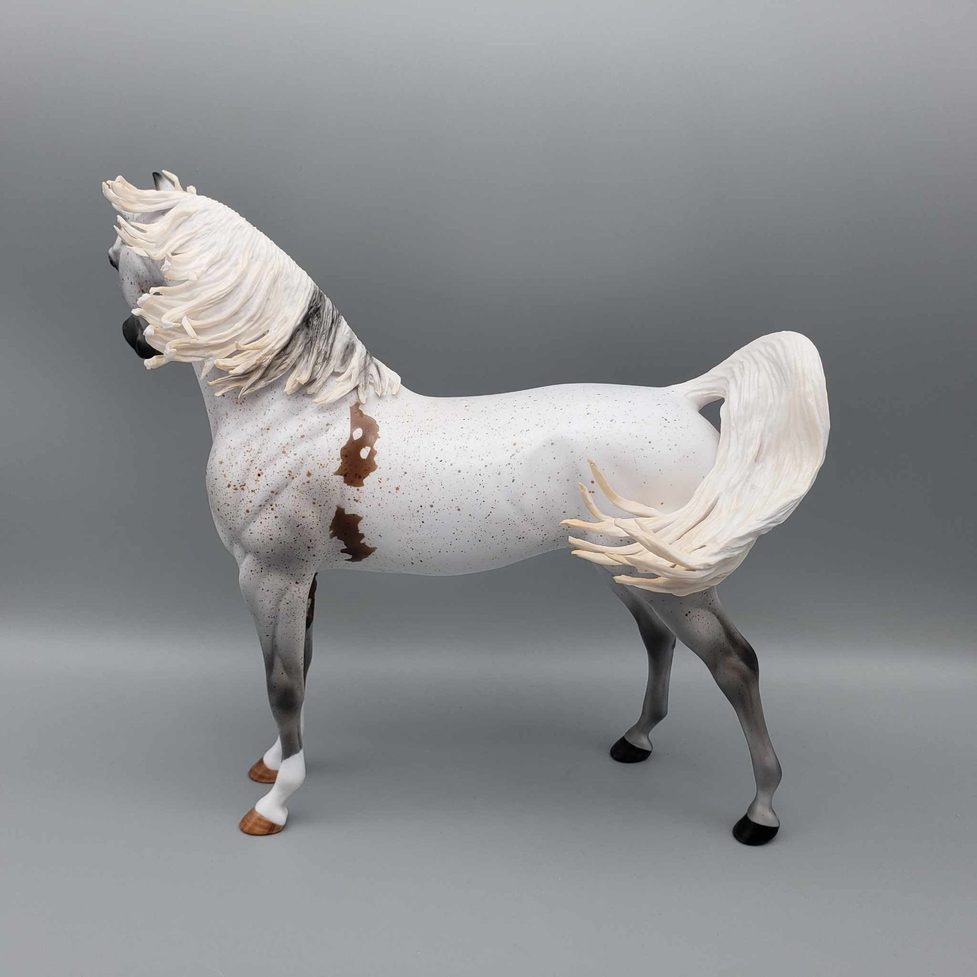 Enchanted OOAK Fleabitten Grey Bloody Shoulder Arabian Stallion By Myla Pearce Best Offers 10/02/23