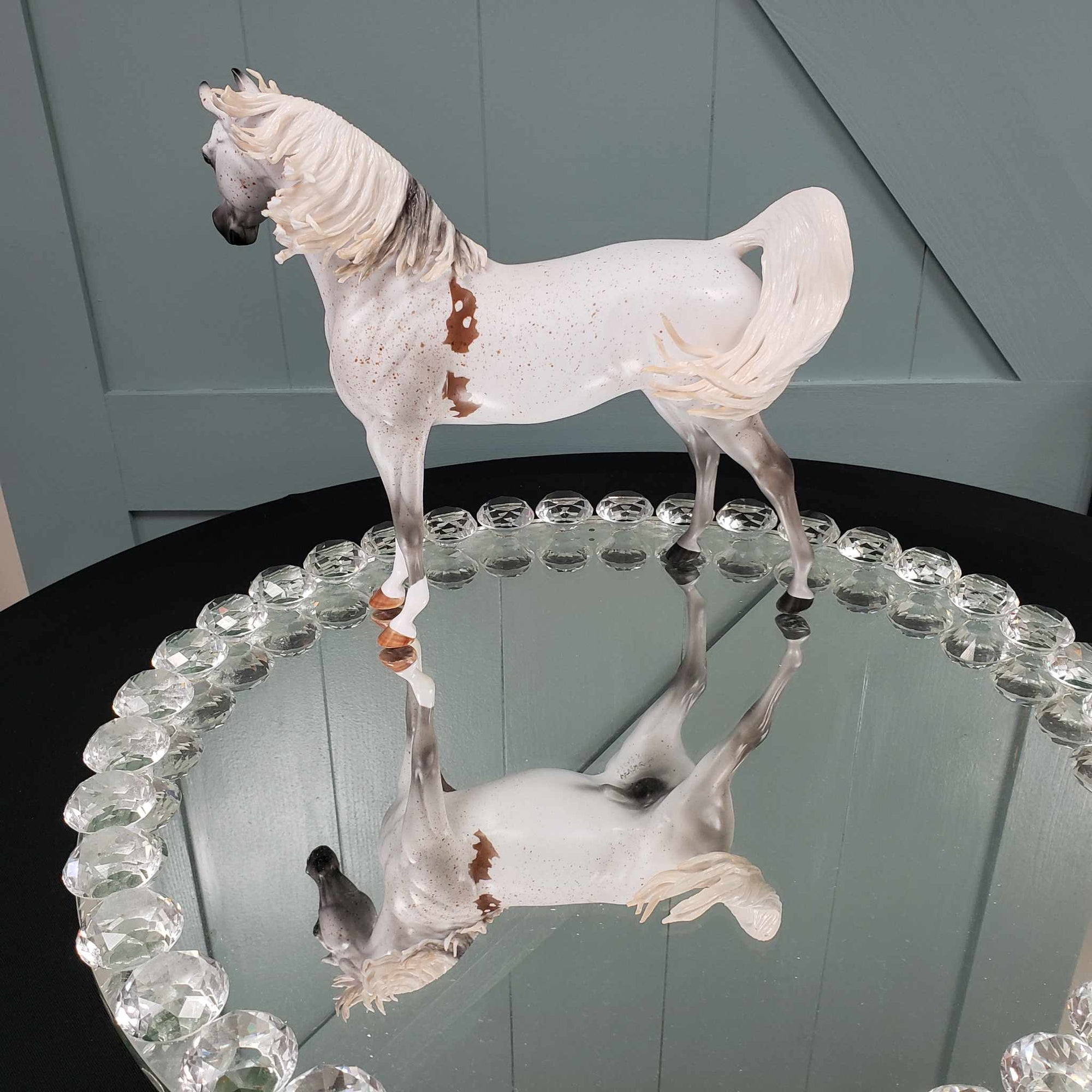 Enchanted OOAK Fleabitten Grey Bloody Shoulder Arabian Stallion By Myla Pearce Best Offers 10/02/23