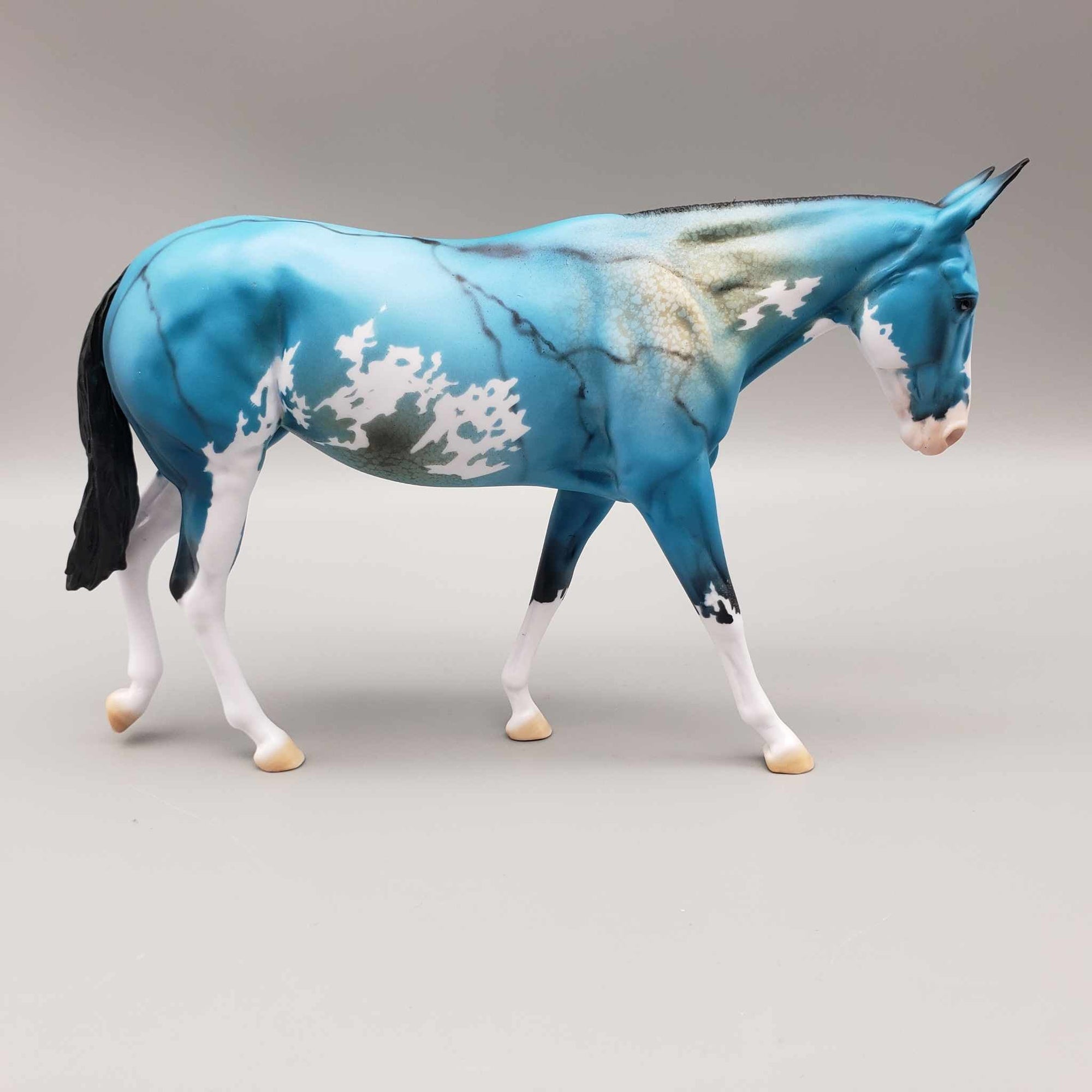 Cesilly OOAK Turquoise Deco Pebble Mule By Dawn Quick Facebook Auction Fall Into Autumn Random Drop Sale 9/23