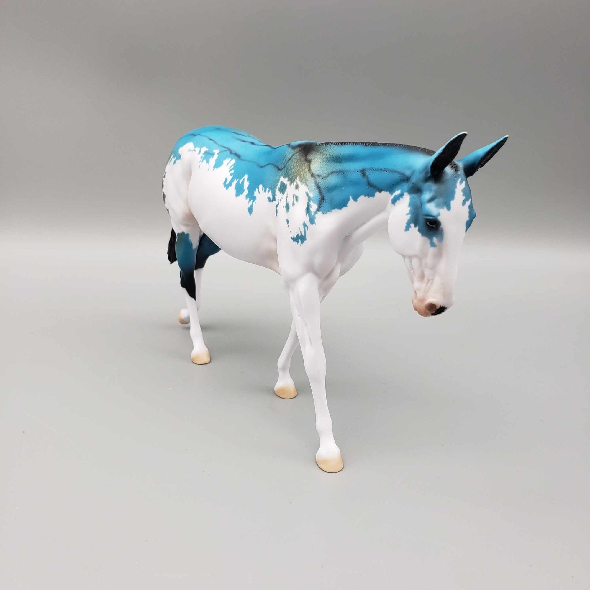 Trine OOAK Turquoise Deco Pebble Mule By Dawn Quick Facebook Auction Fall Into Autumn Random Drop Sale