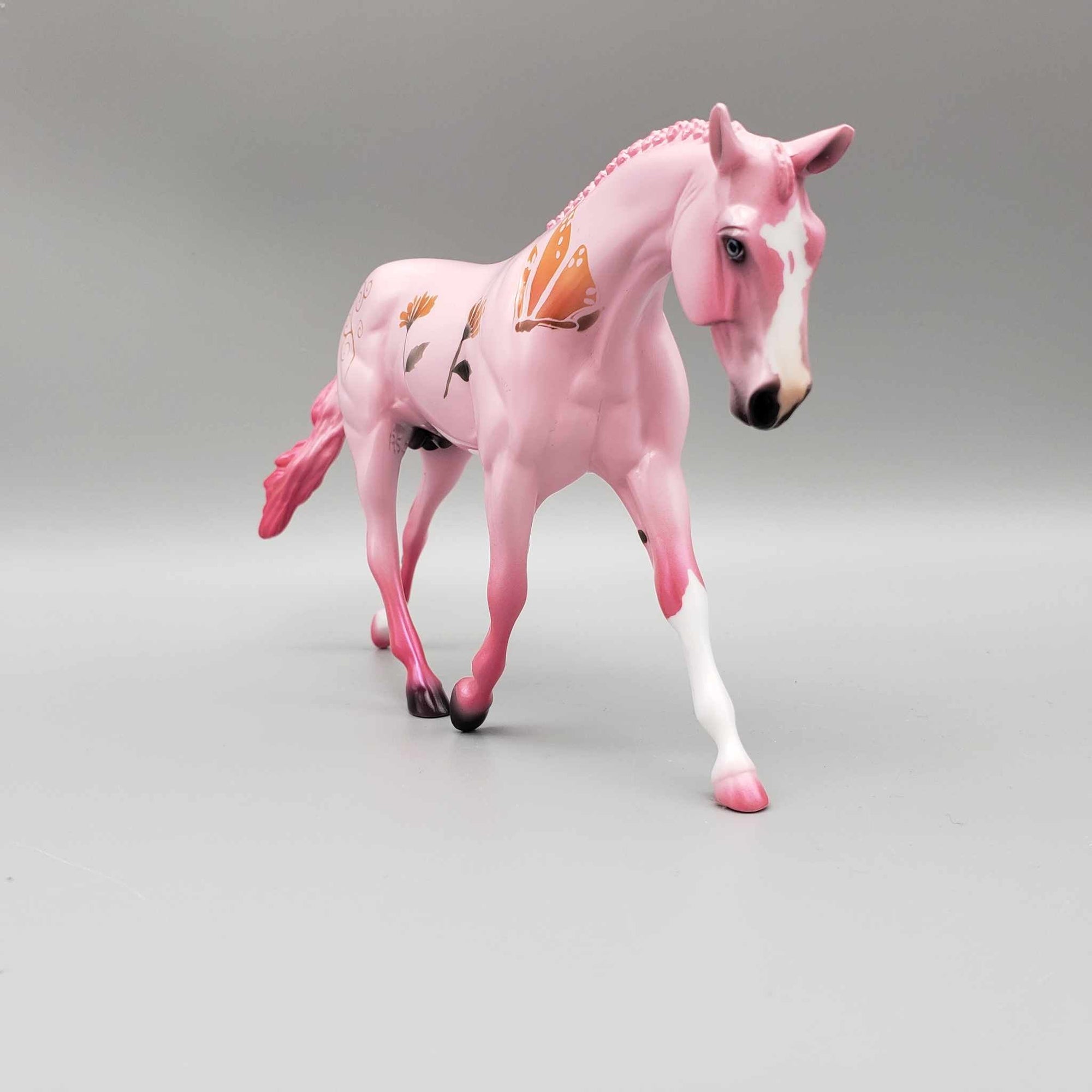 Signs Of Spring OOAK Glossy Flowers and Butterfly Pink Deco Pebble Warmblood By Dawn Quick Fall Into Autumn Random Drop Sale 9/23