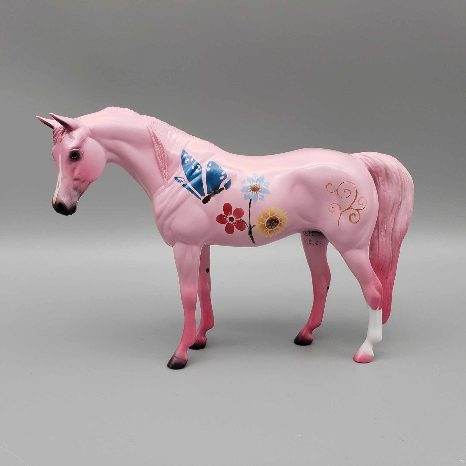 Among the Flowers OOAK GLOSSY Flowers and Butterfly Pink Deco Pebble Arab By Dawn Quick Fall Into Autumn Random Drop Sale 9/23