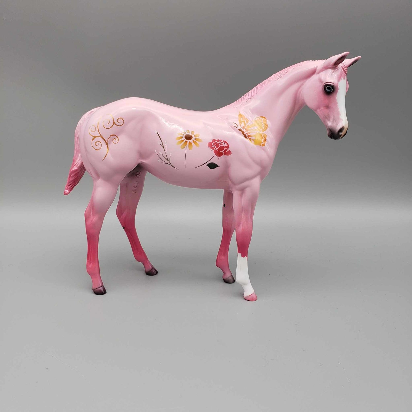 Love In Bloom OOAK GLOSSY Roses and Butterfly Pink Deco Weanling By Dawn Quick Fall Into Autumn Random Drop Sale 9/23