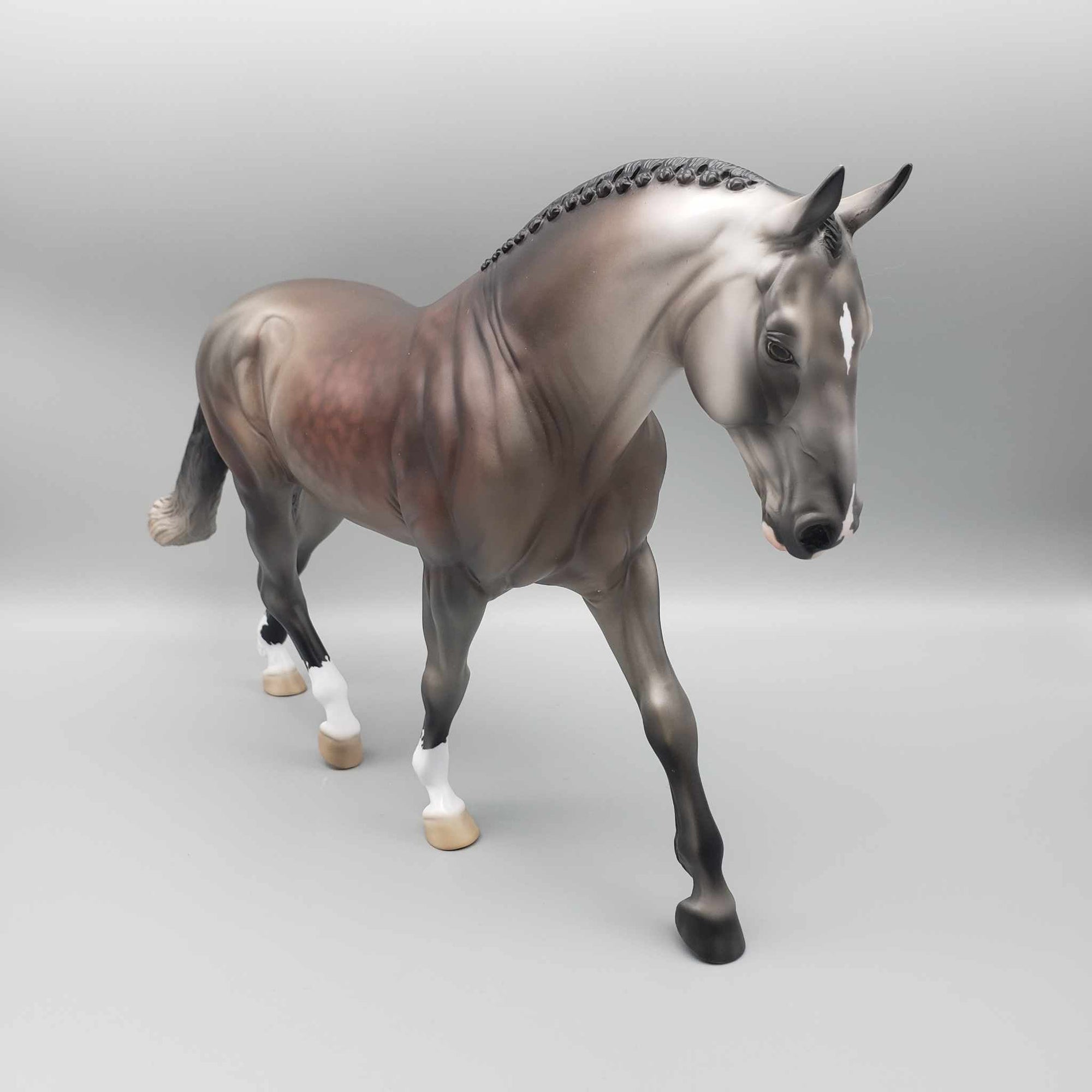 Epiphany OOAK Dappled Bay Going Gray Irish Draft By Jess Hamill Holiday Sale HS23